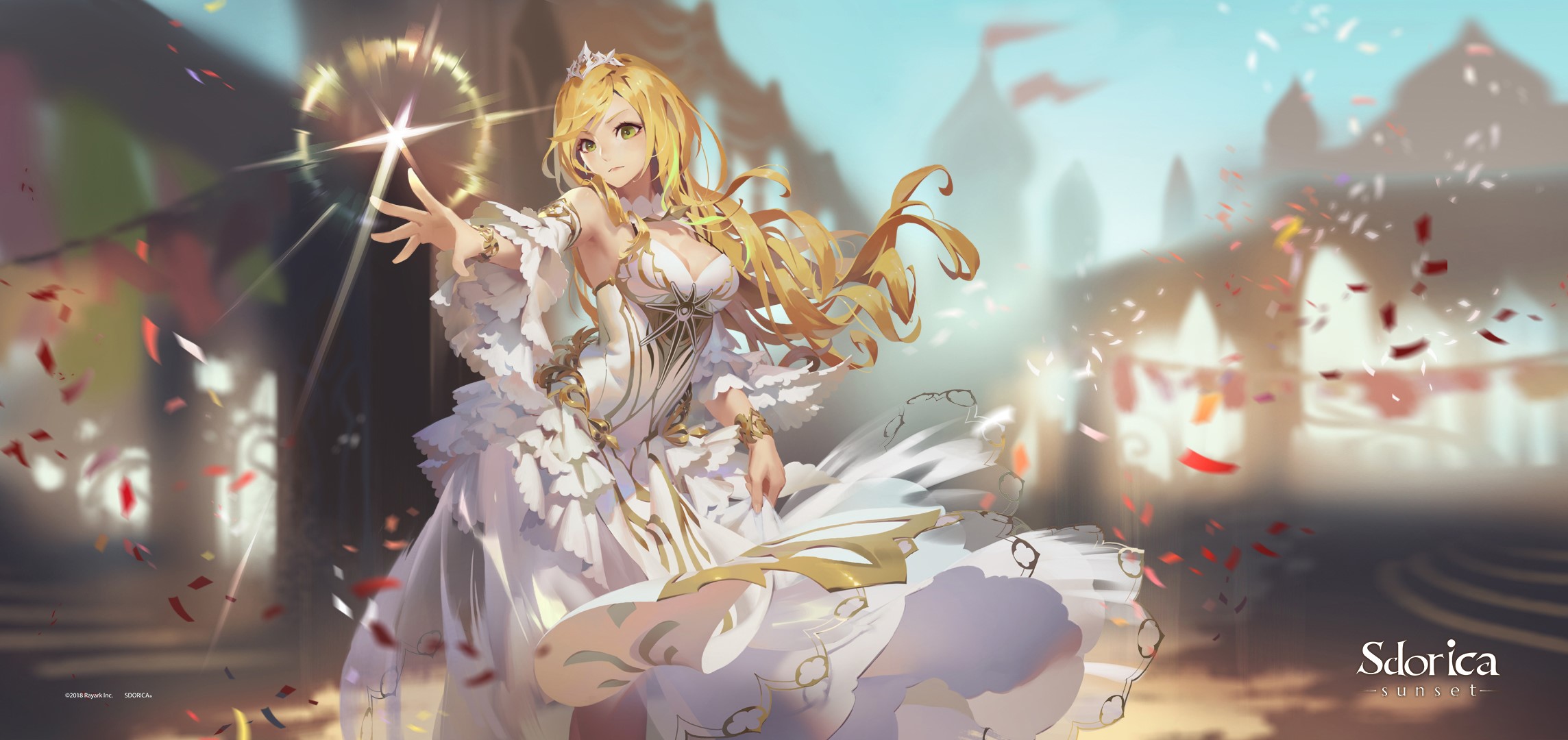 Sdorica Sunset: Fantasy Girl with Blonde Hair HD Wallpaper