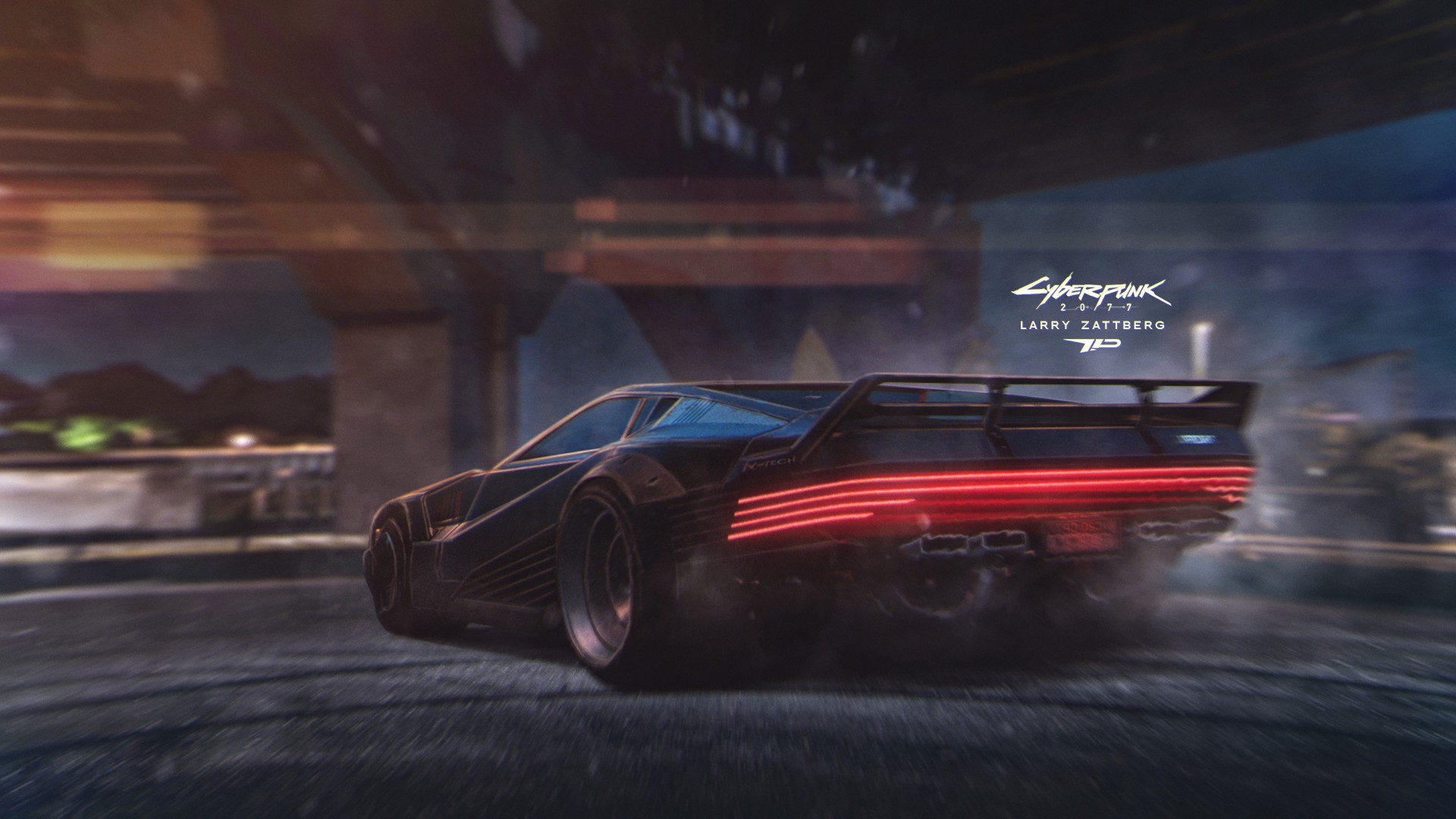 Cyberpunk 2077 car by Larry Zattberg HD Wallpaper