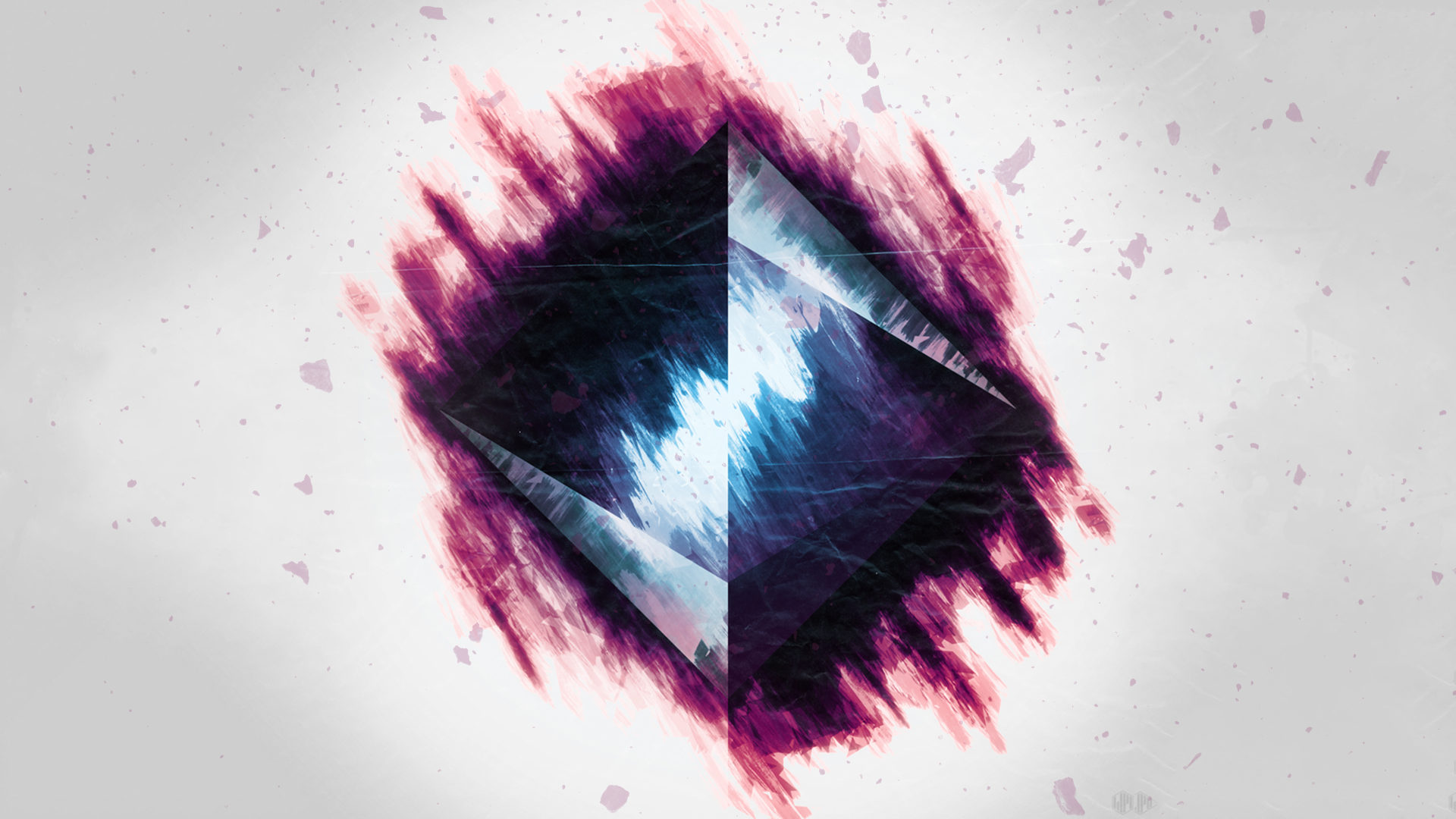 Abstract prism with purple and blue digital art HD Wallpaper