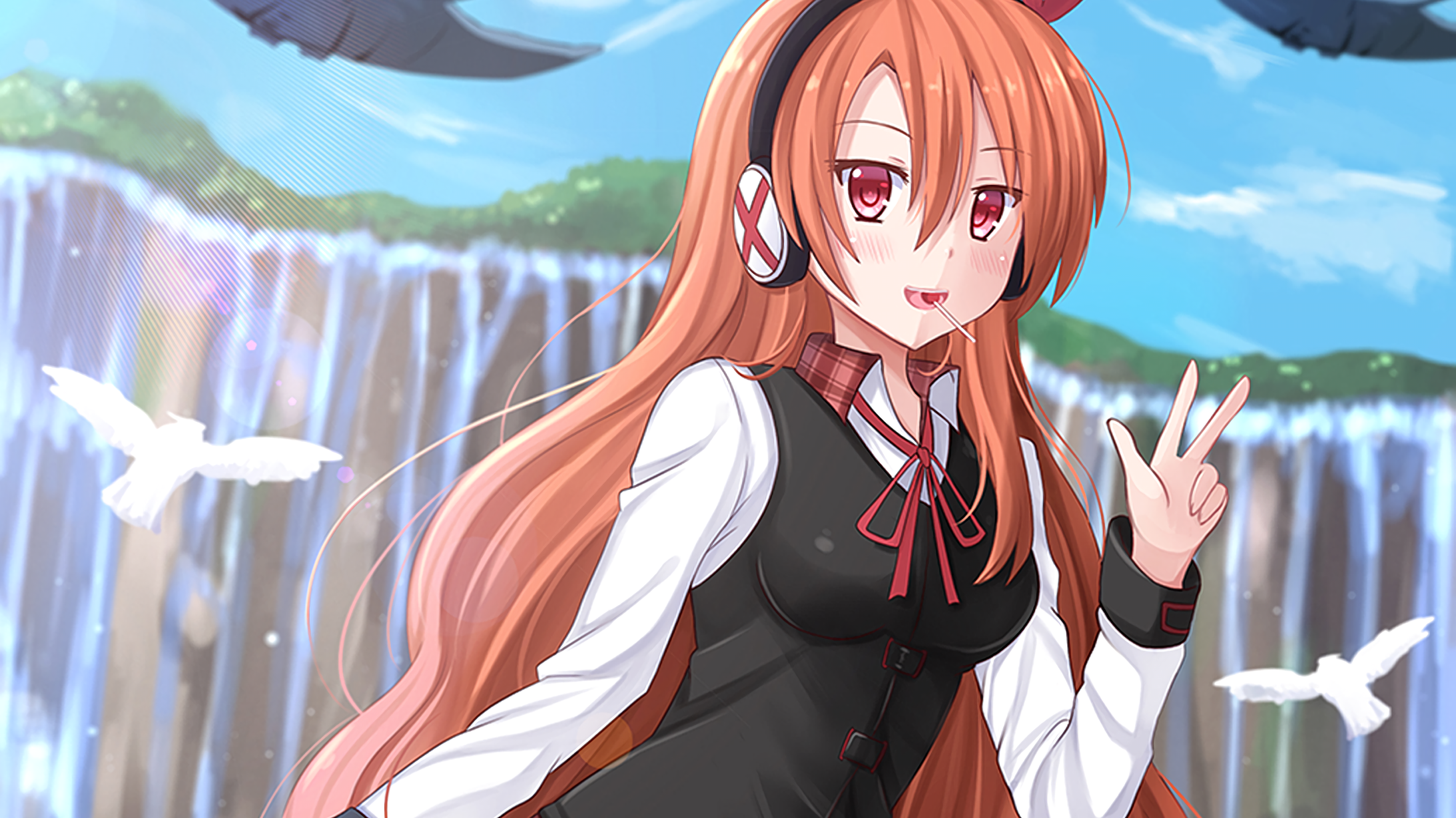 Chelsea from Akame ga Kill! with a lollipop HD Wallpaper
