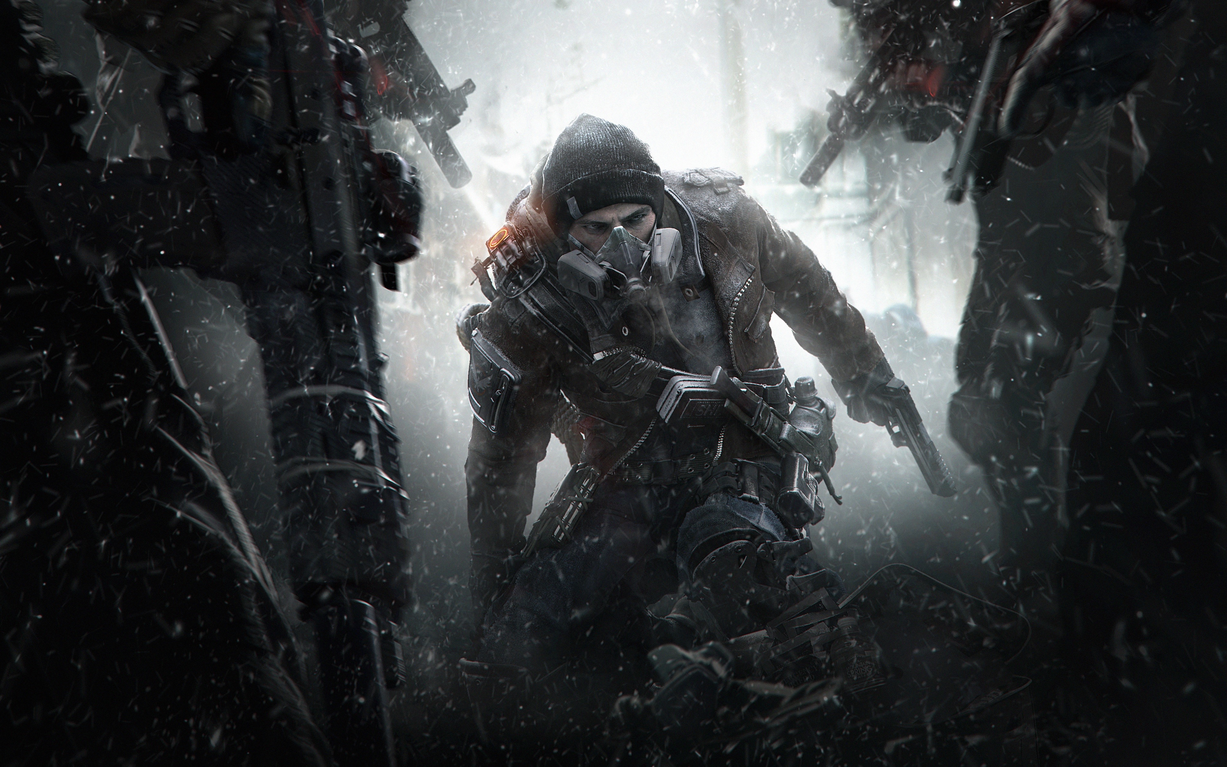4K Tom Clancy's The Division soldier with gas mask HD Wallpaper