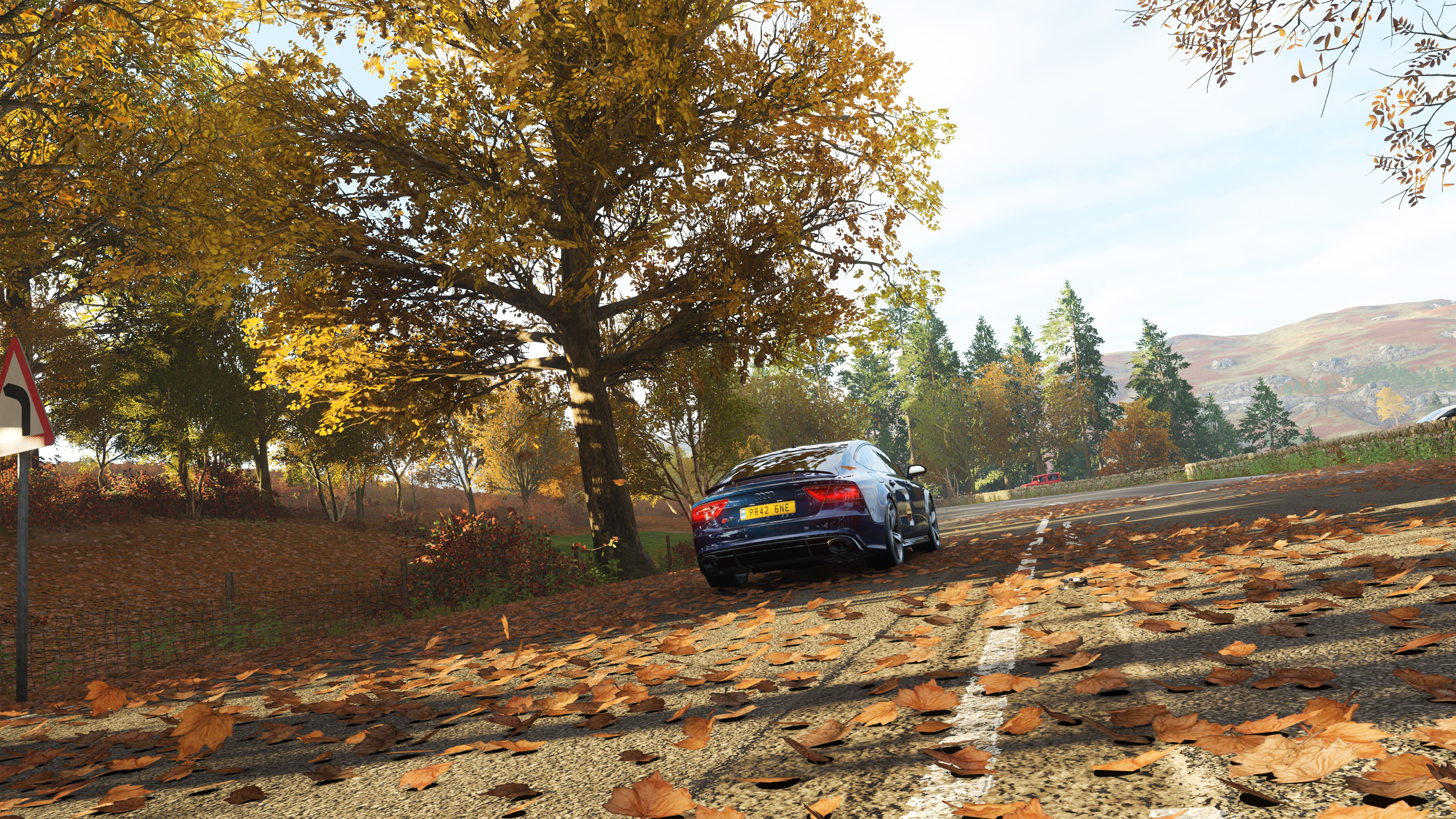 4K Forza Horizon 4 Audi RS7 in Fall HD Wallpaper