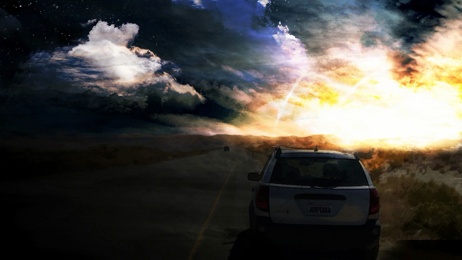 Daybreak Frontline Car on Road HD Wallpaper