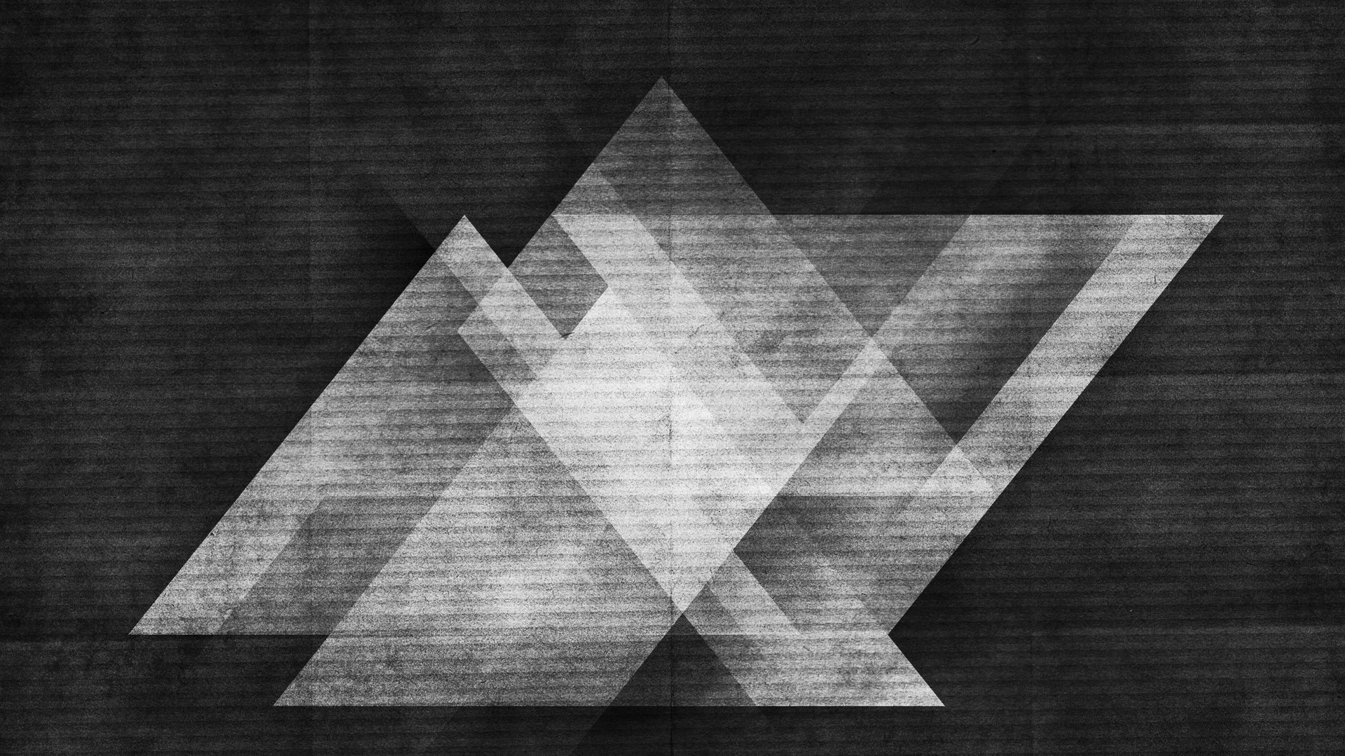 Abstract geometric composition of overlapping triangles HD Wallpaper