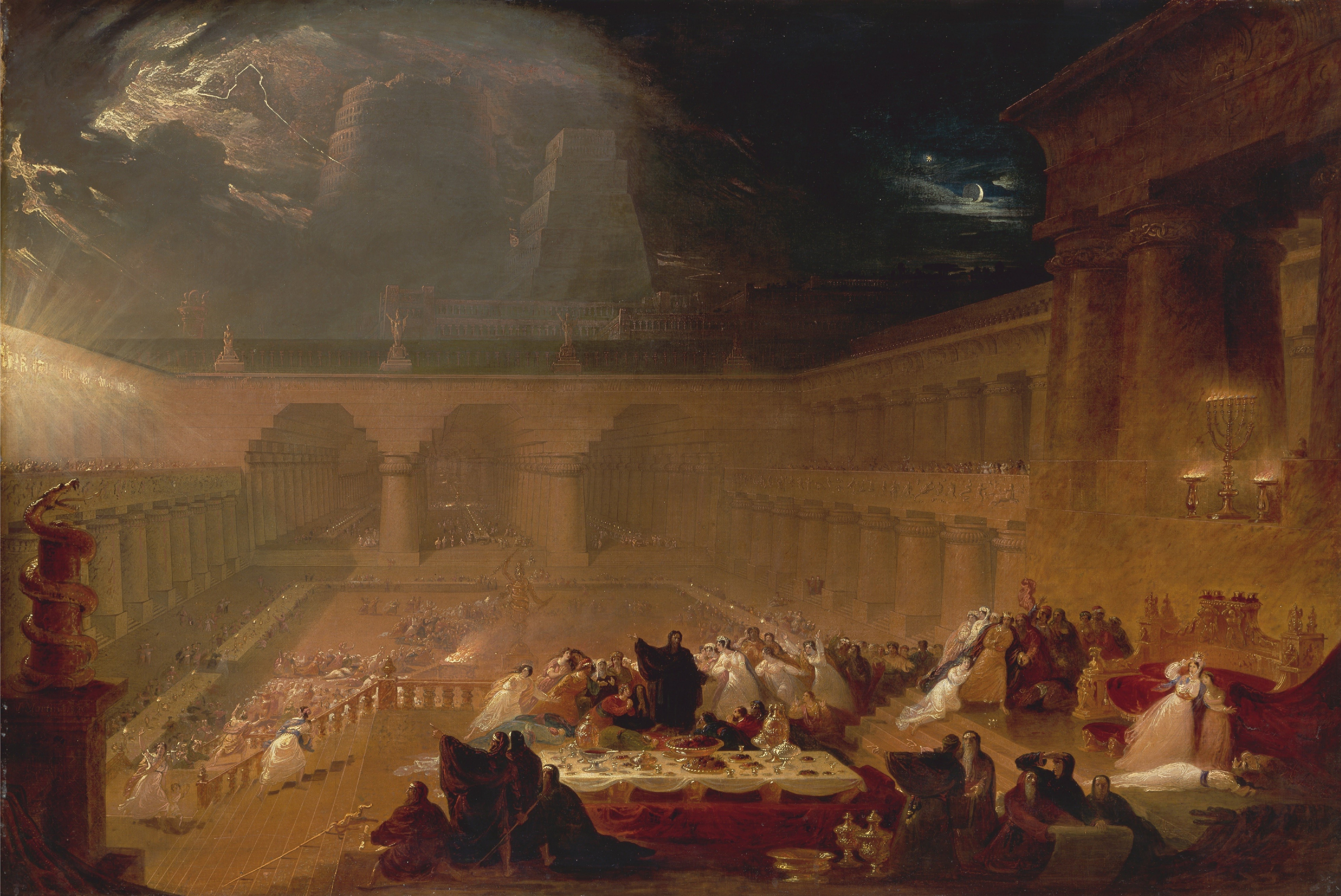 Belshazzar's Feast by John Martin, 1821 HD Wallpaper