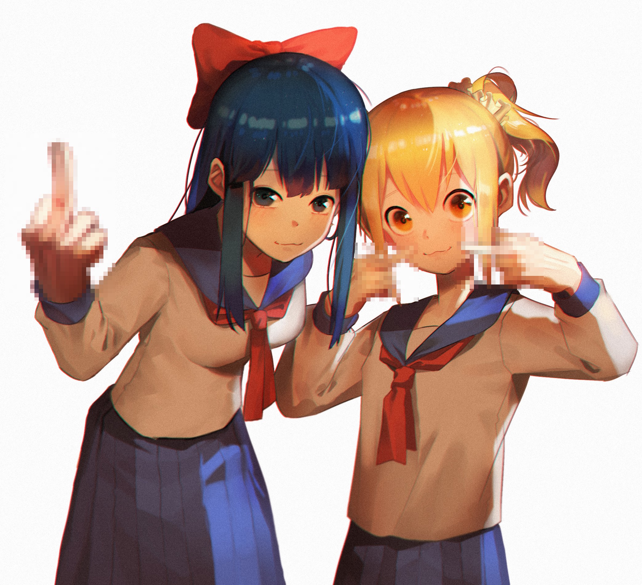 Popuko and Pipimi from Pop Team Epic HD Wallpaper