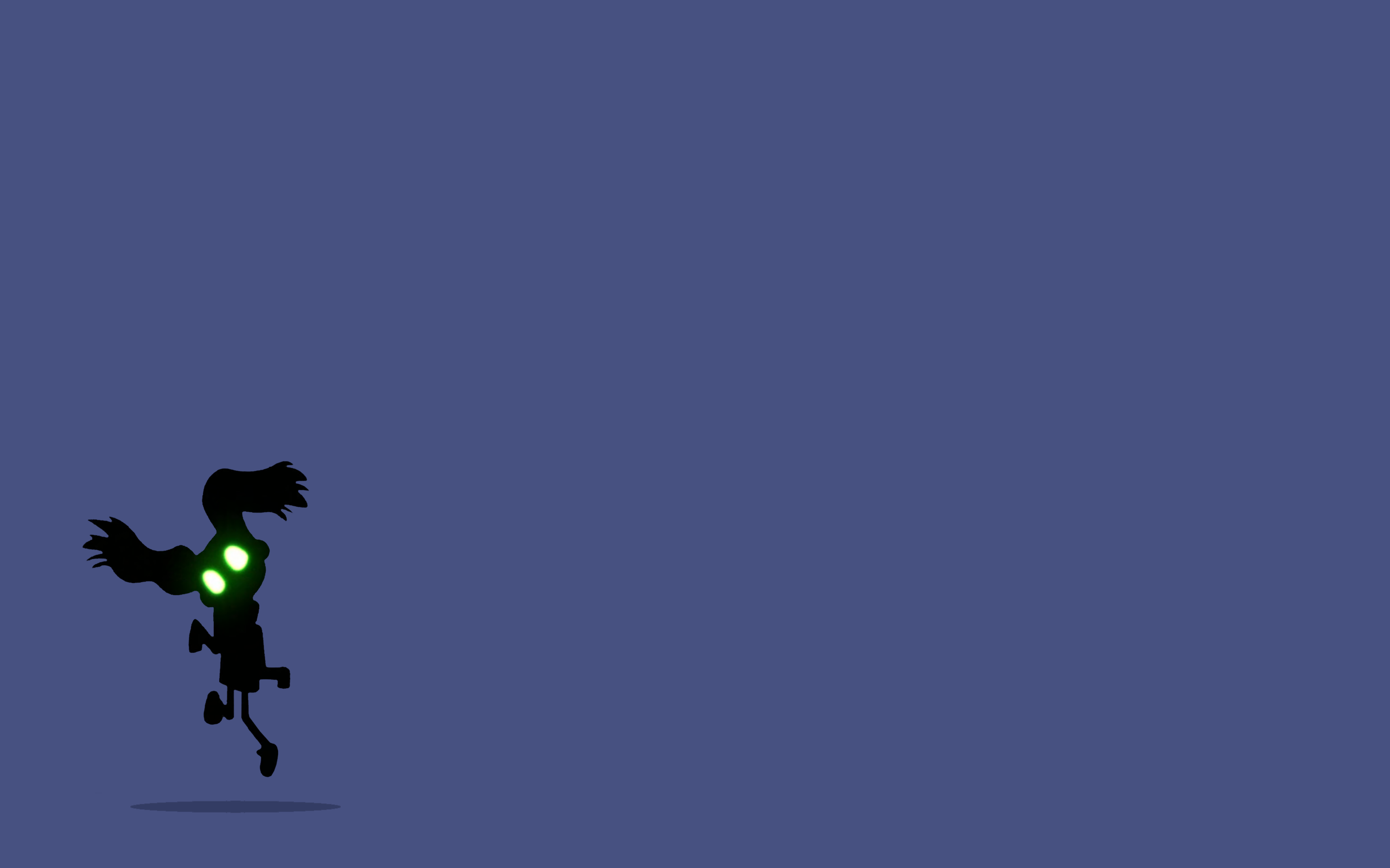 Hilda character silhouette with glowing eyes HD Wallpaper