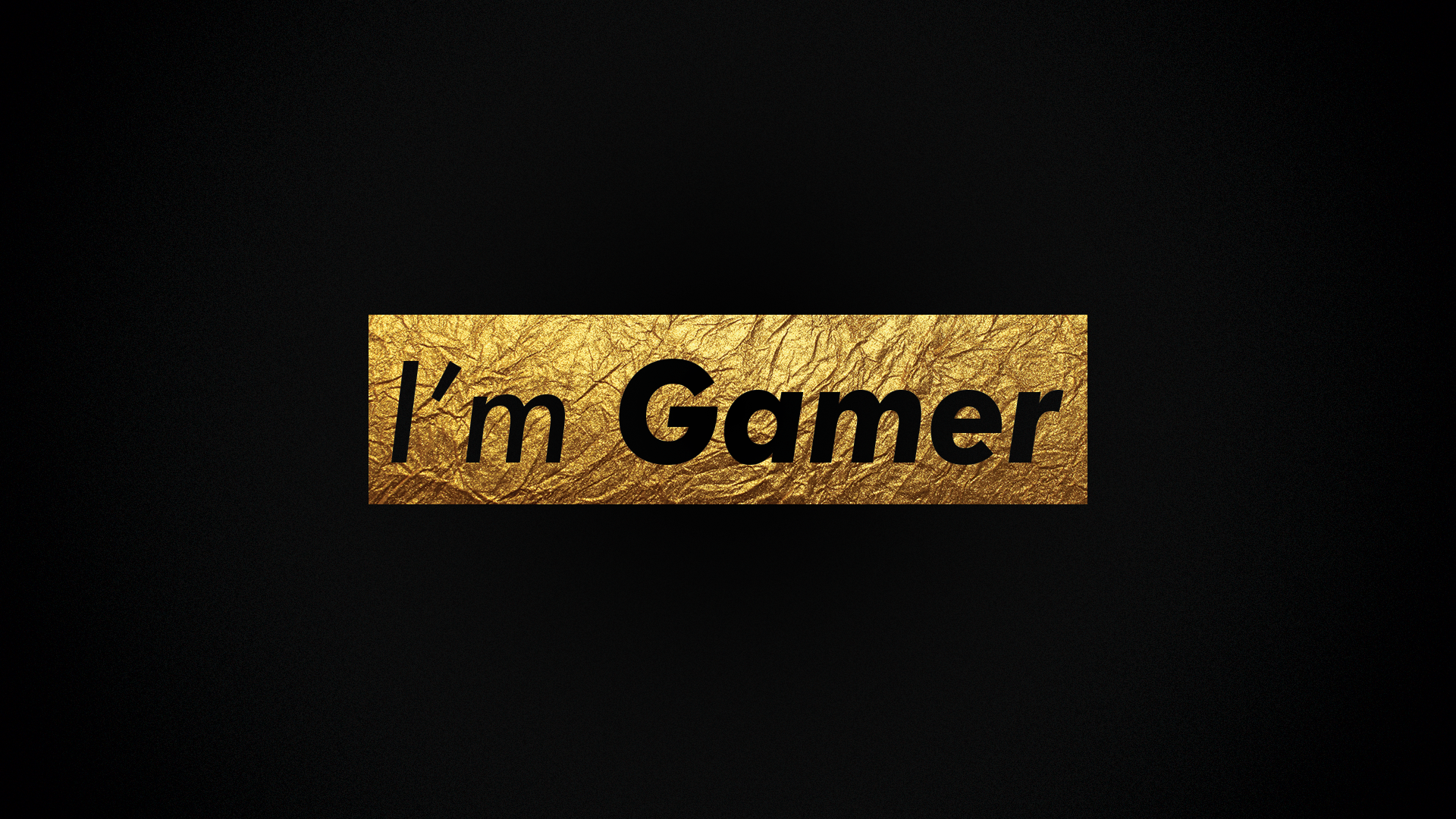 I'm Gamer text on gold background HD Wallpaper