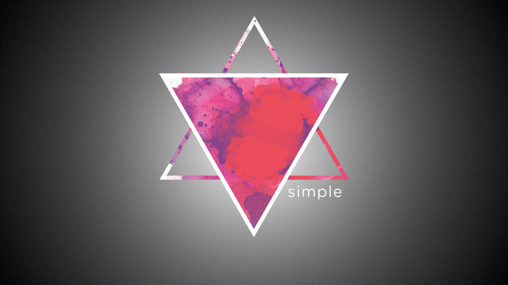 Abstract color burst with the word simple HD Wallpaper