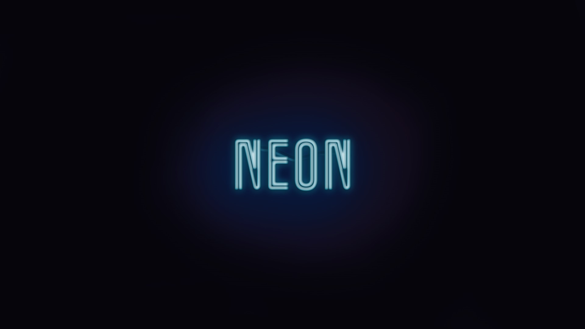 Blue neon sign that says NEON HD Wallpaper