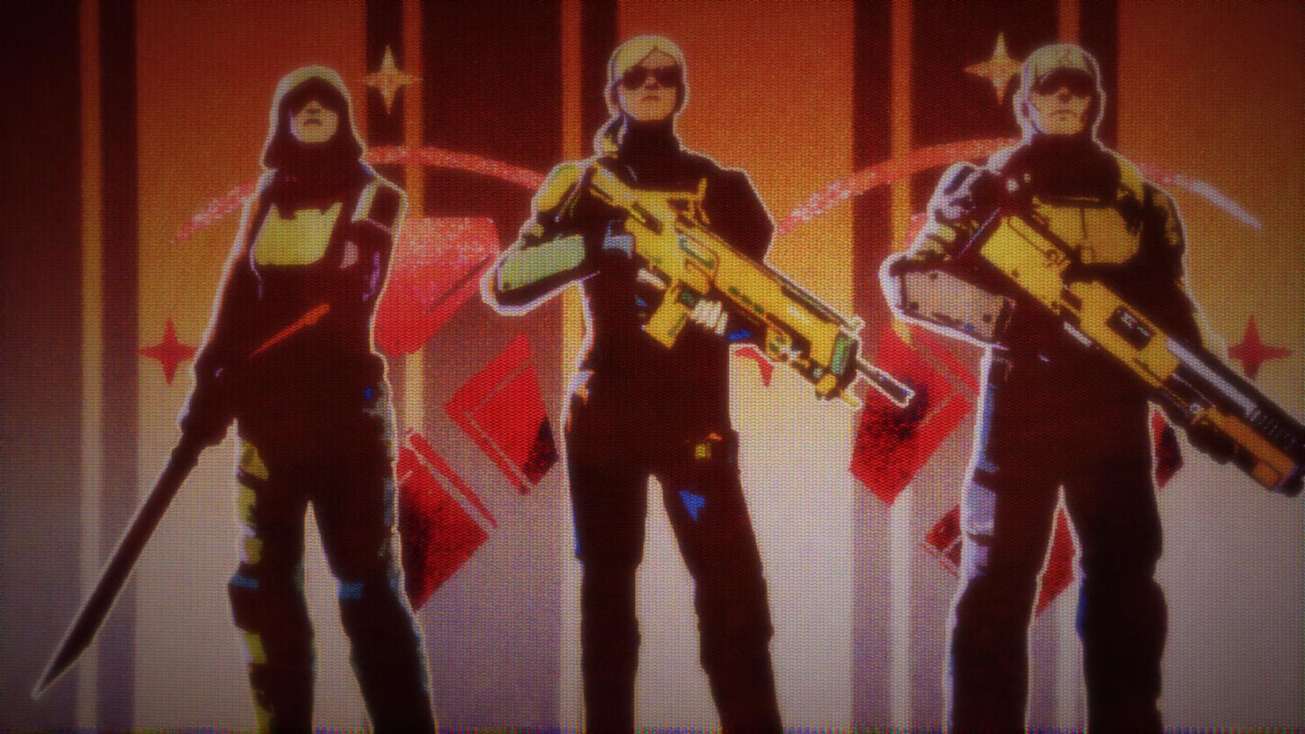 Three soldiers with weapons from XCOM 2 concept art HD Wallpaper