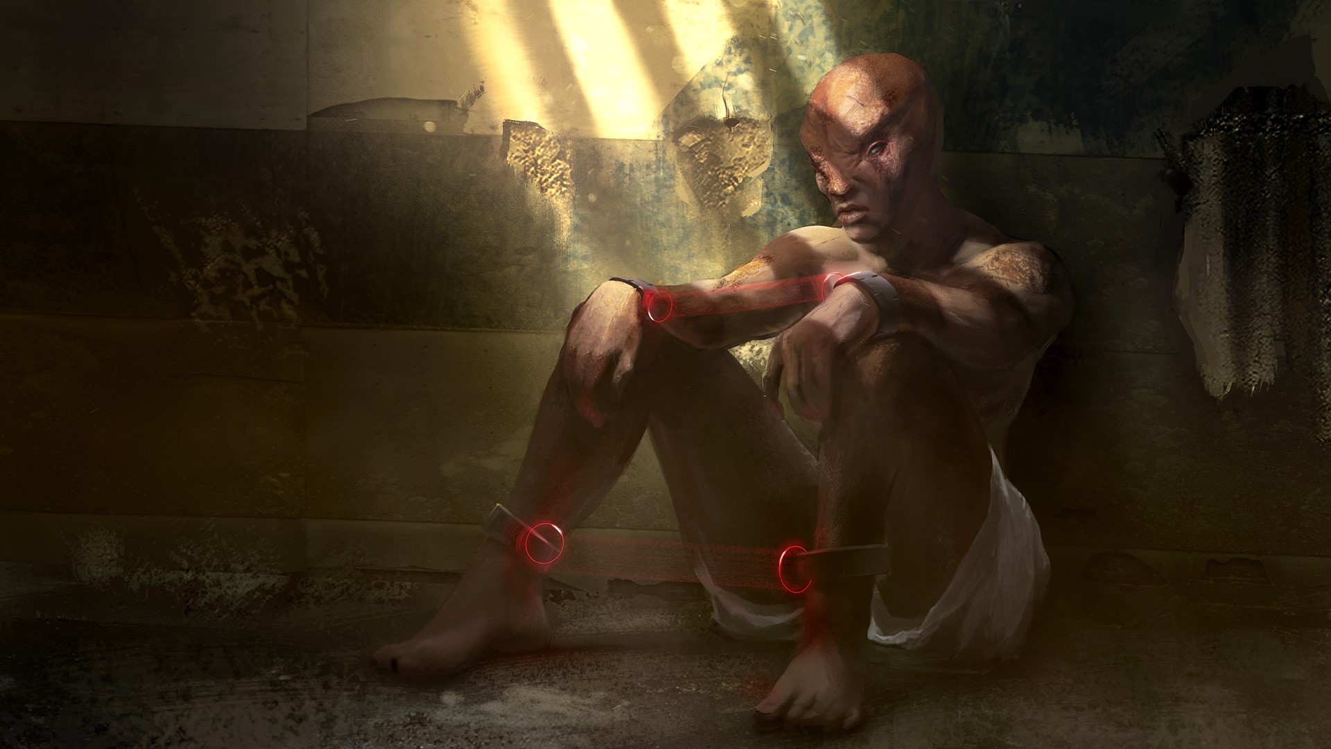 Concept art of a chained alien from XCOM 2 HD Wallpaper