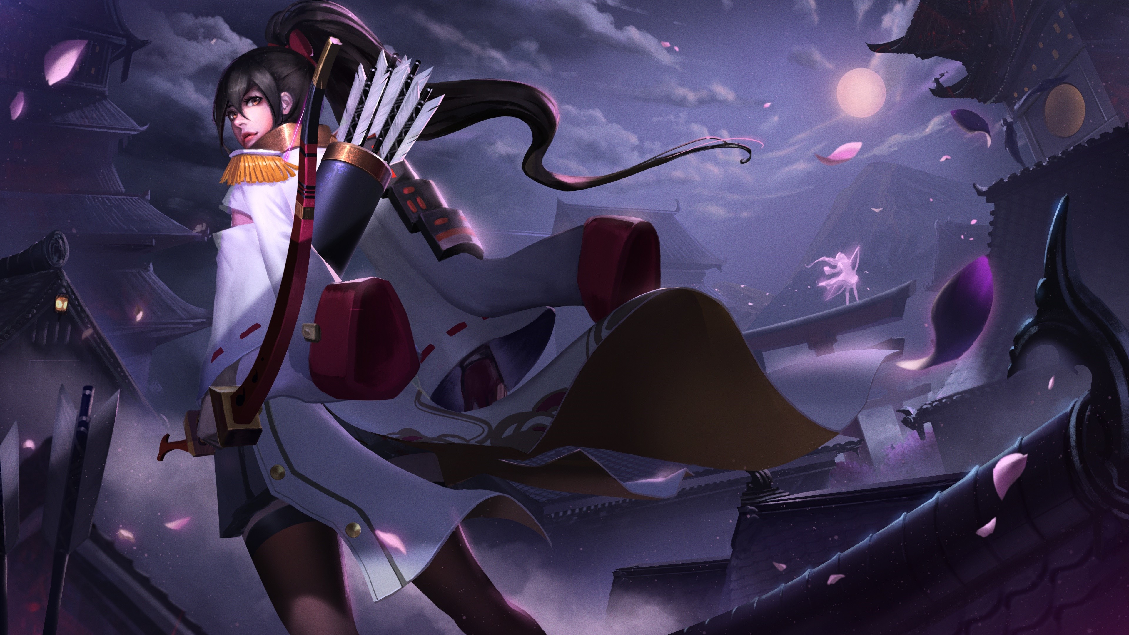 Artwork of a female archer from Heroes of Newerth HD Wallpaper