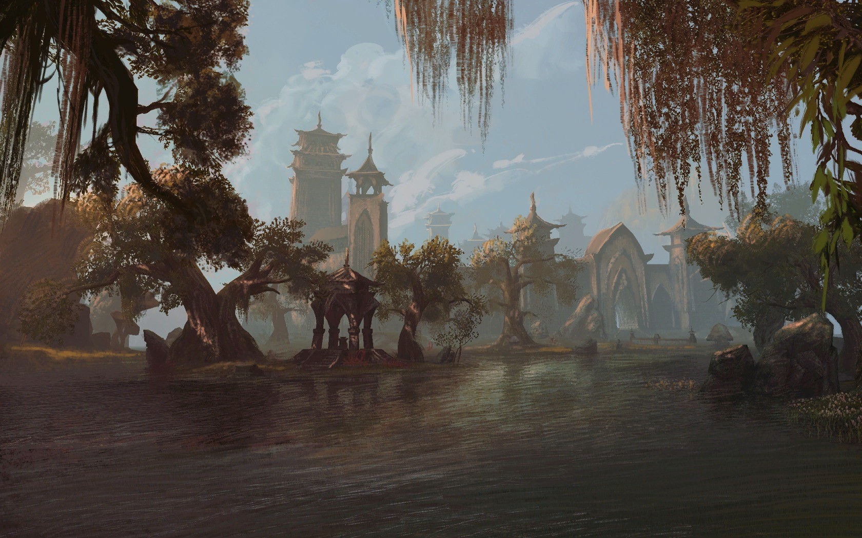 The Elder Scrolls Online fantasy art landscape HD Wallpaper