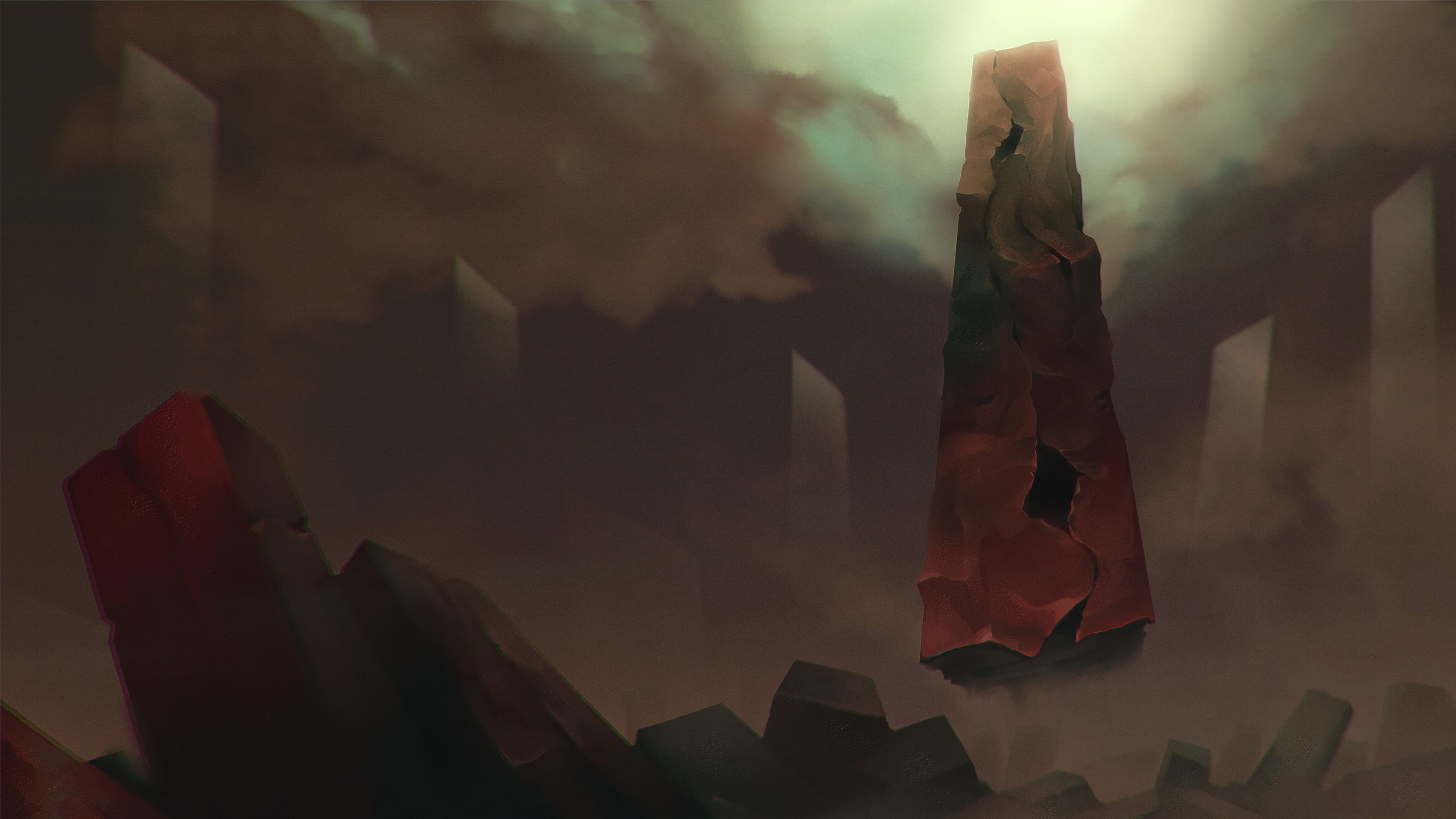 Digital art artwork landscape HD Wallpaper