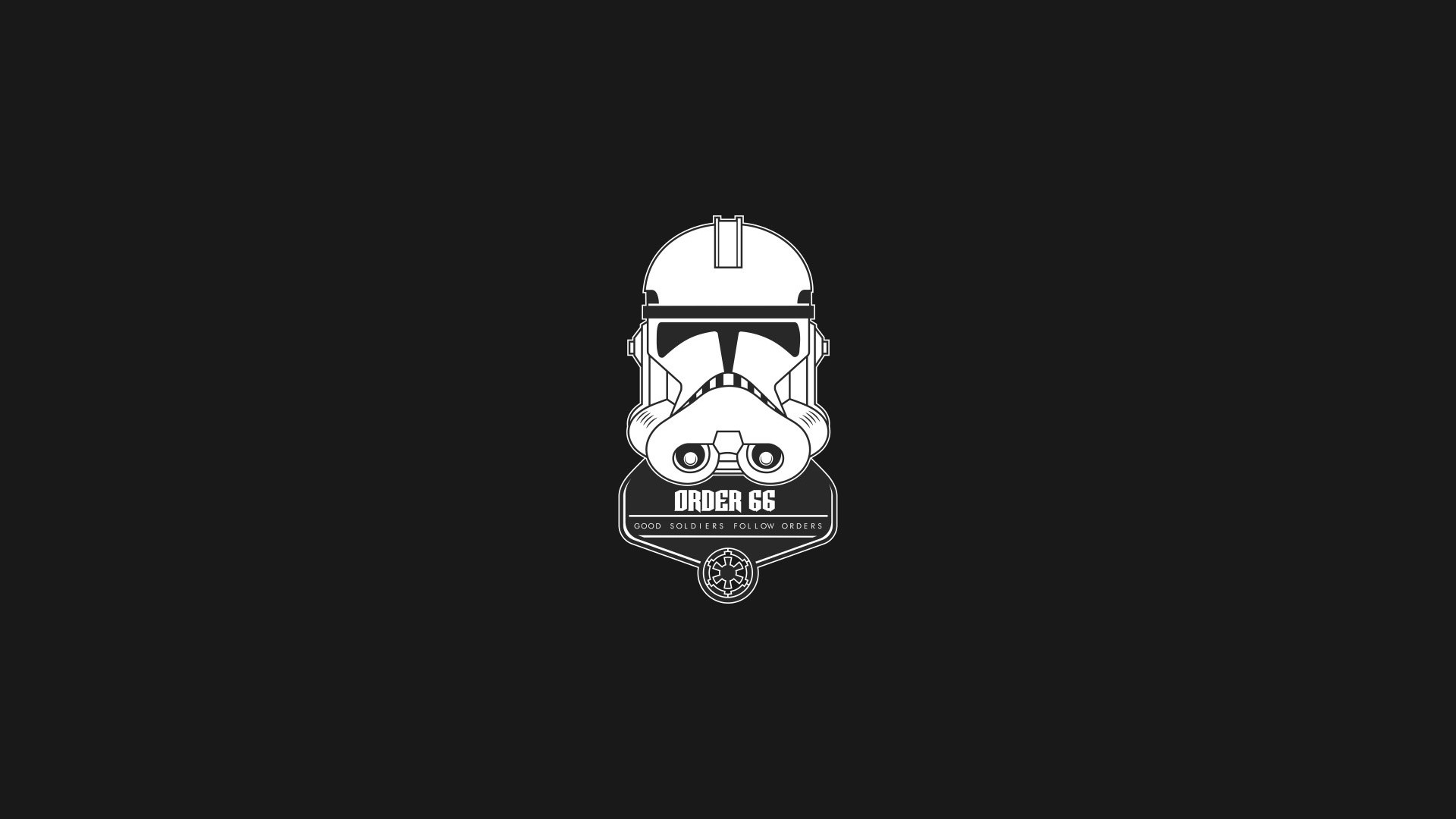 Stormtrooper helmet with Order 66 emblem from Star Wars HD Wallpaper