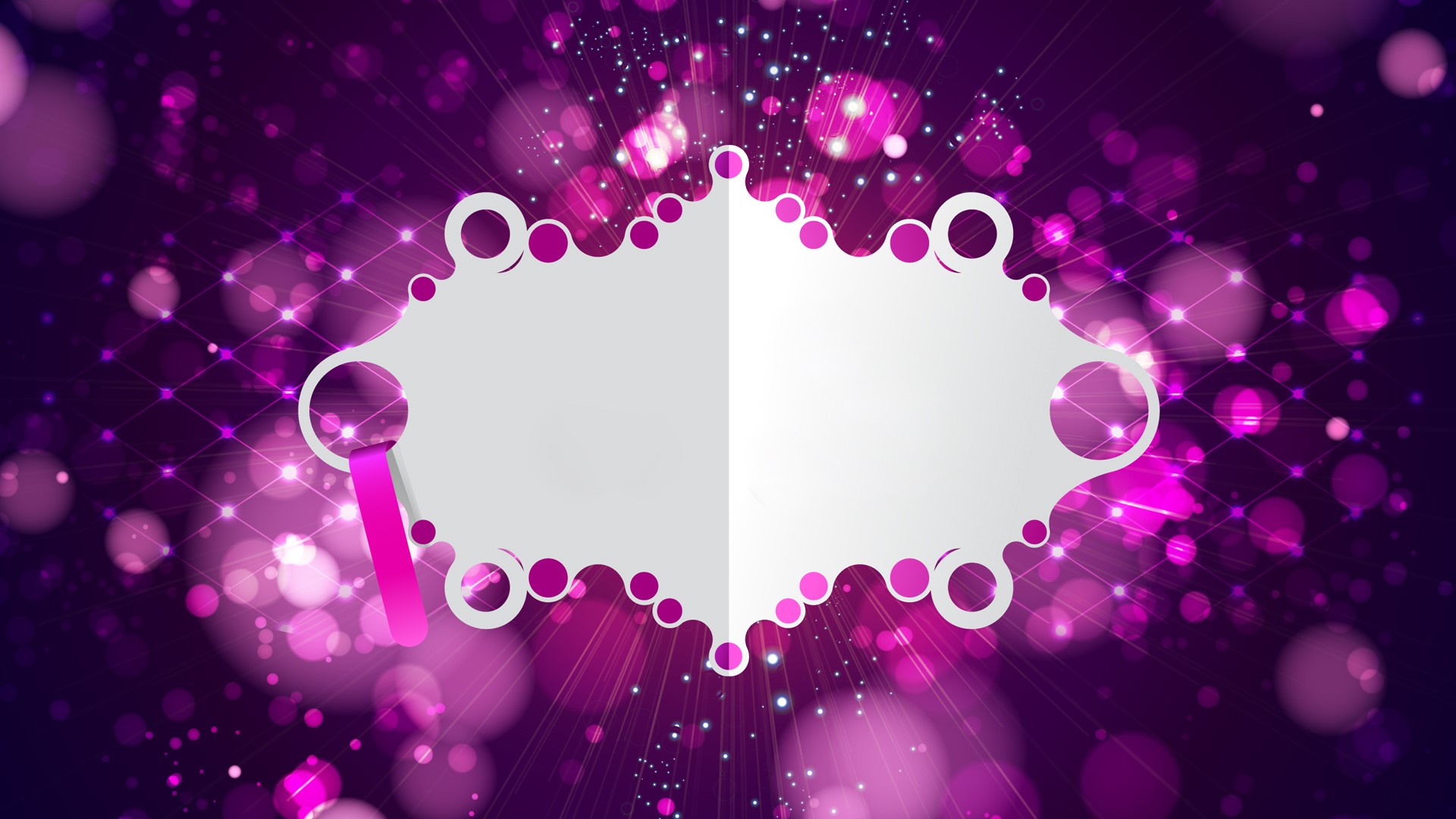 Abstract purple digital art with bokeh lights HD Wallpaper