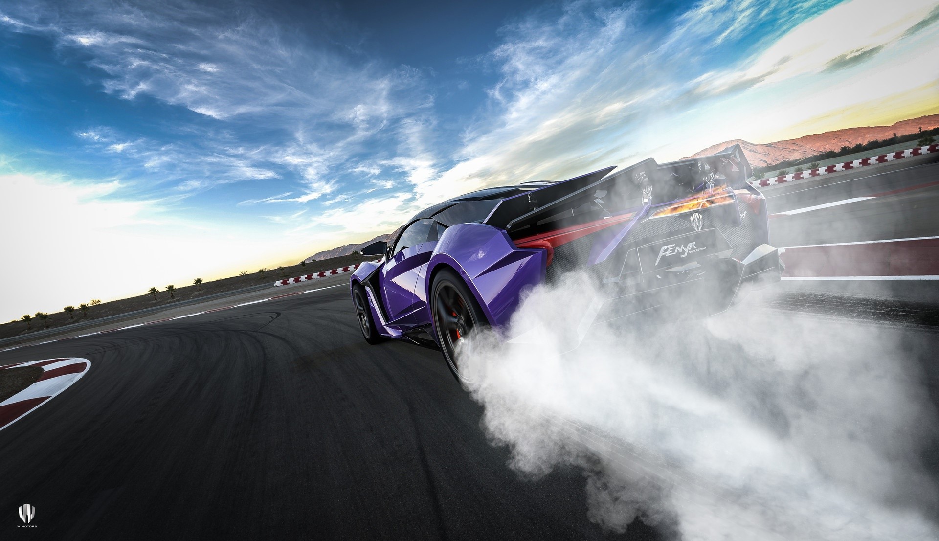 Fenyr Supersport car drifting on a race track HD Wallpaper
