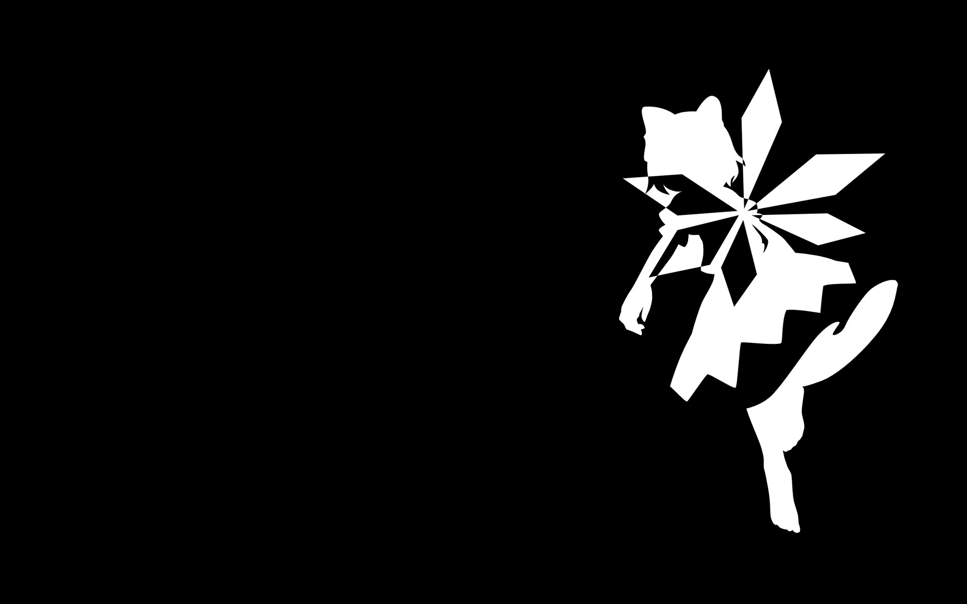 Cirno from Touhou Project, minimalist vector art HD Wallpaper
