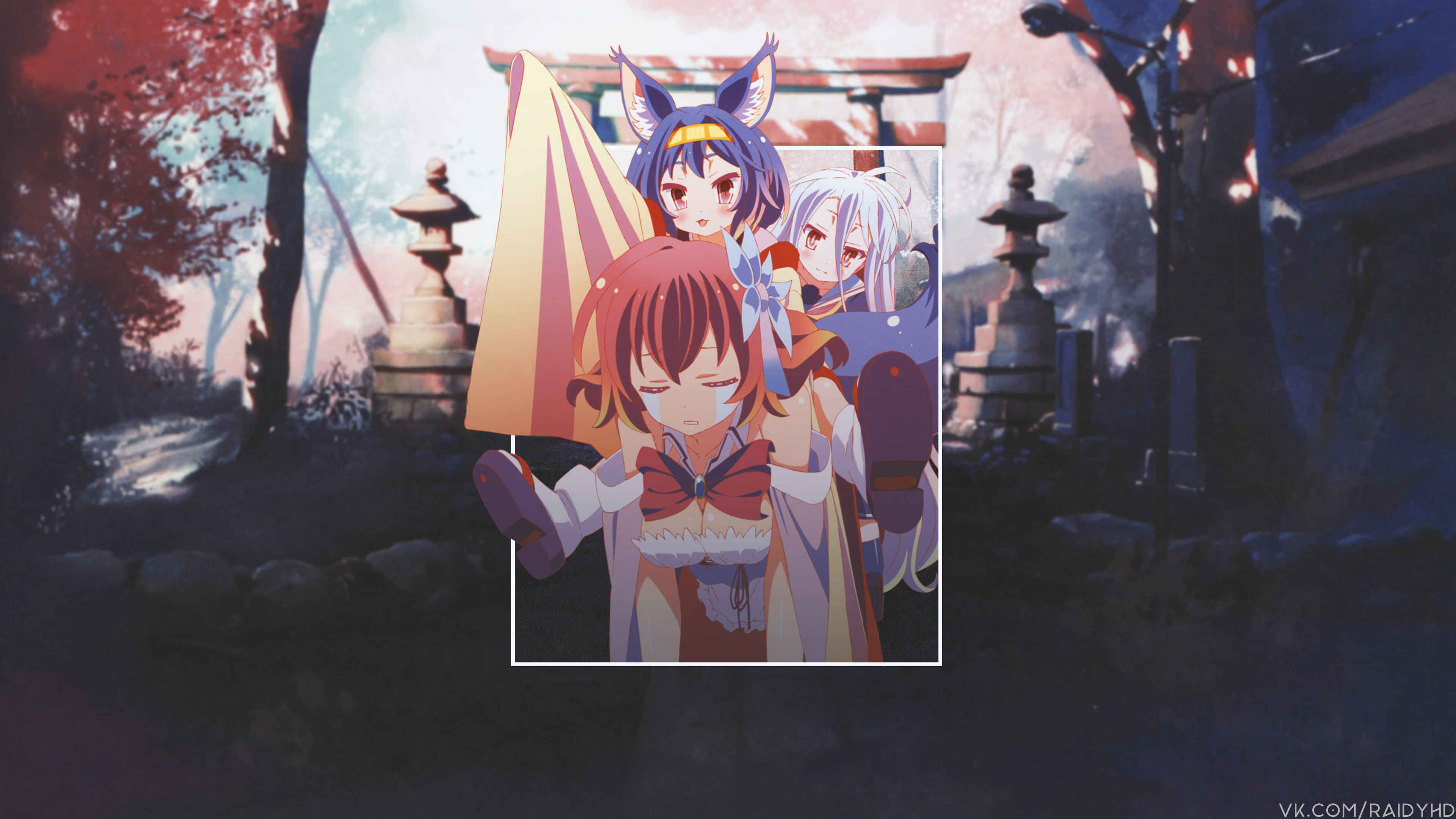 4K No Game No Life anime girls HD Wallpaper
