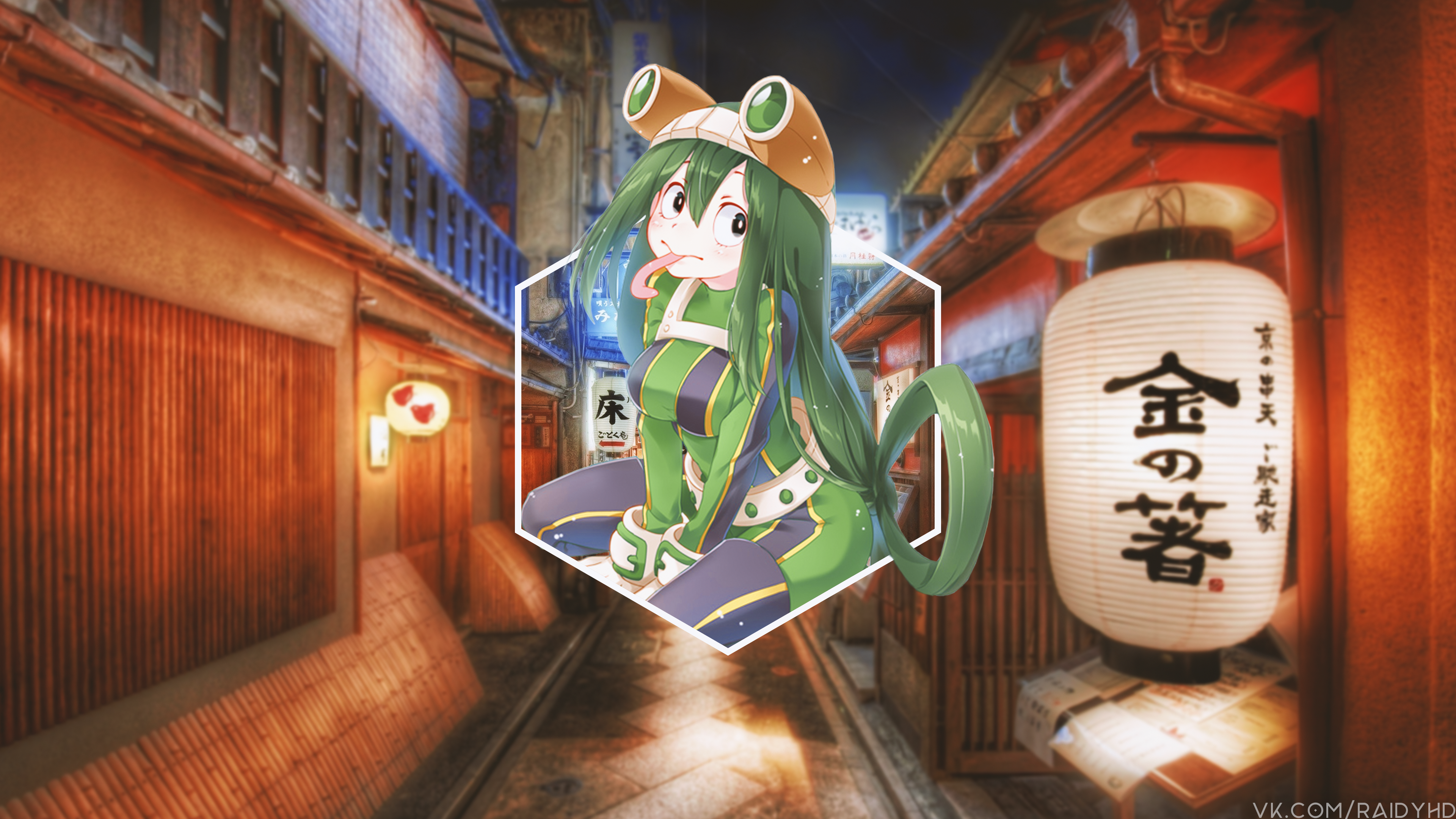 Tsuyu Asui from Boku no Hero Academia in Kyoto HD Wallpaper