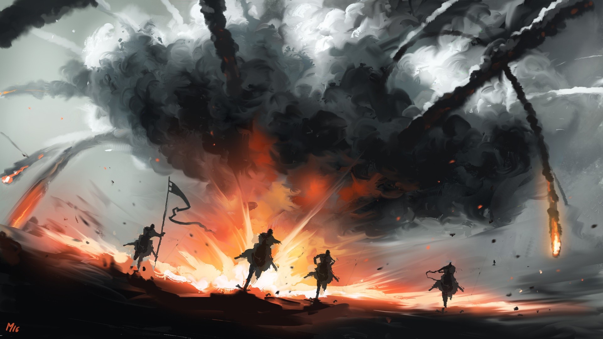 Dark fantasy artwork by Dominik Mayer HD Wallpaper