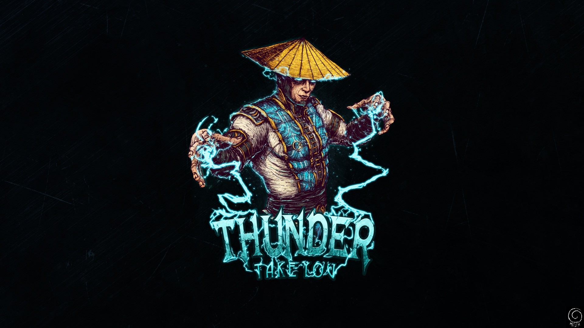 Raiden from Mortal Kombat with lightning HD Wallpaper
