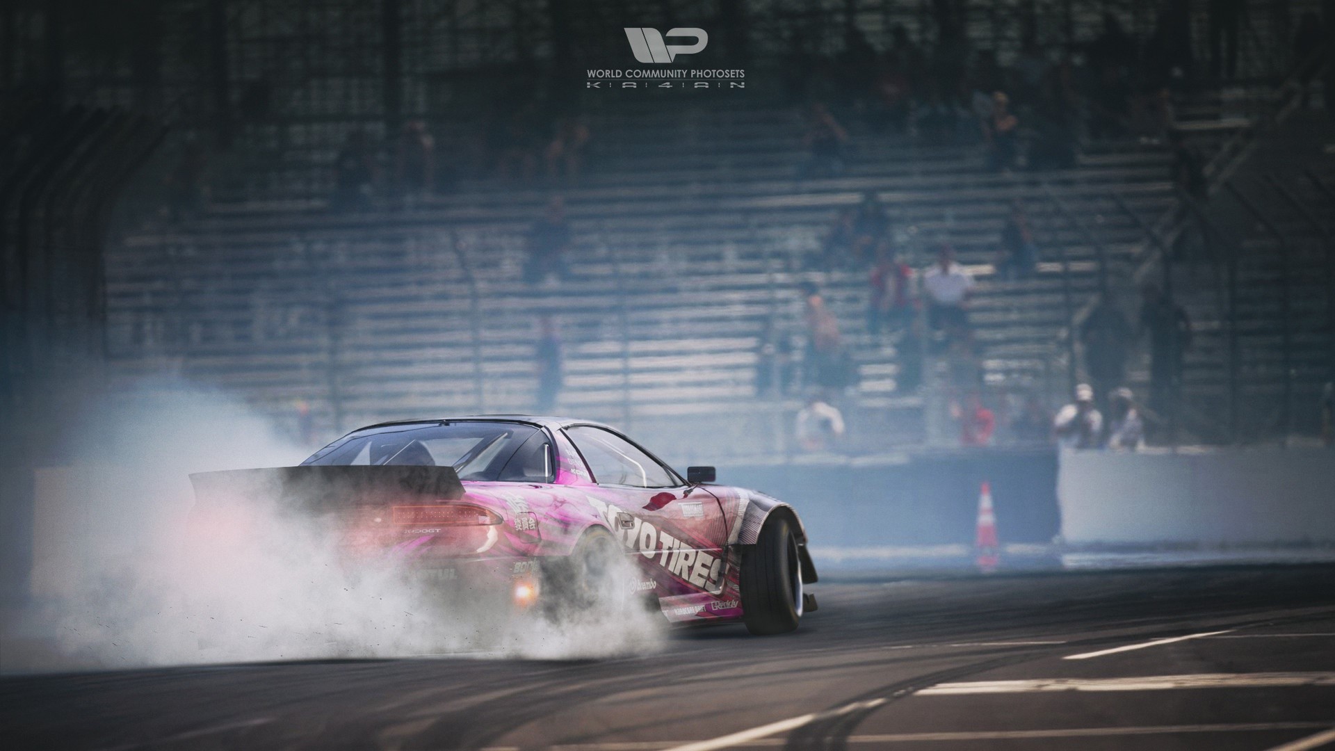 Mitsubishi 3000GT drifting with smoke HD Wallpaper