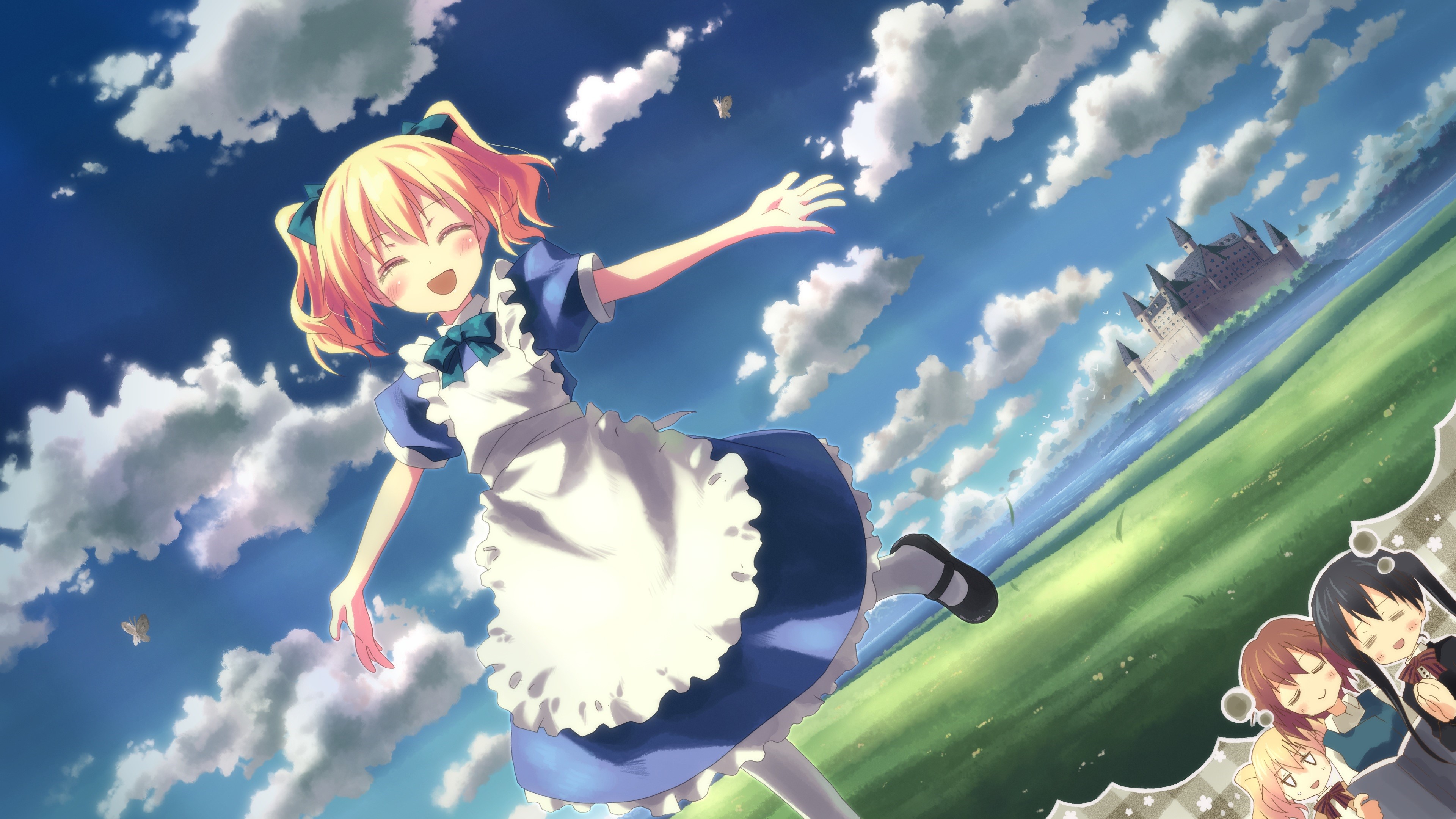 Alice Cartelet in a blue maid outfit HD Wallpaper
