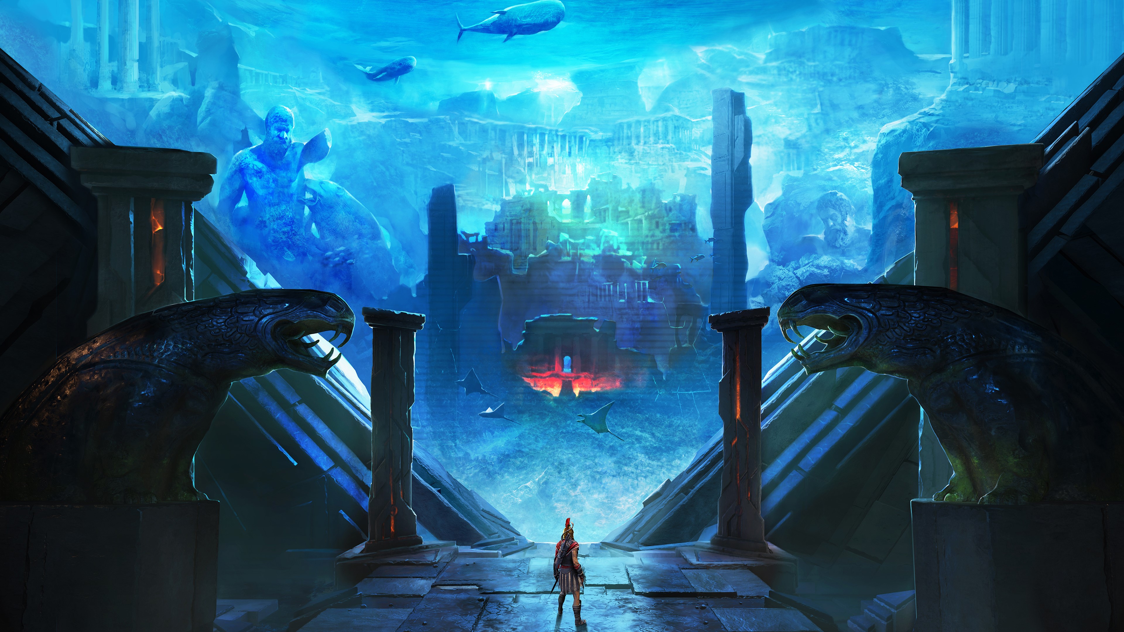 Assassin's Creed Odyssey: Atlantis Underwater City HD Wallpaper