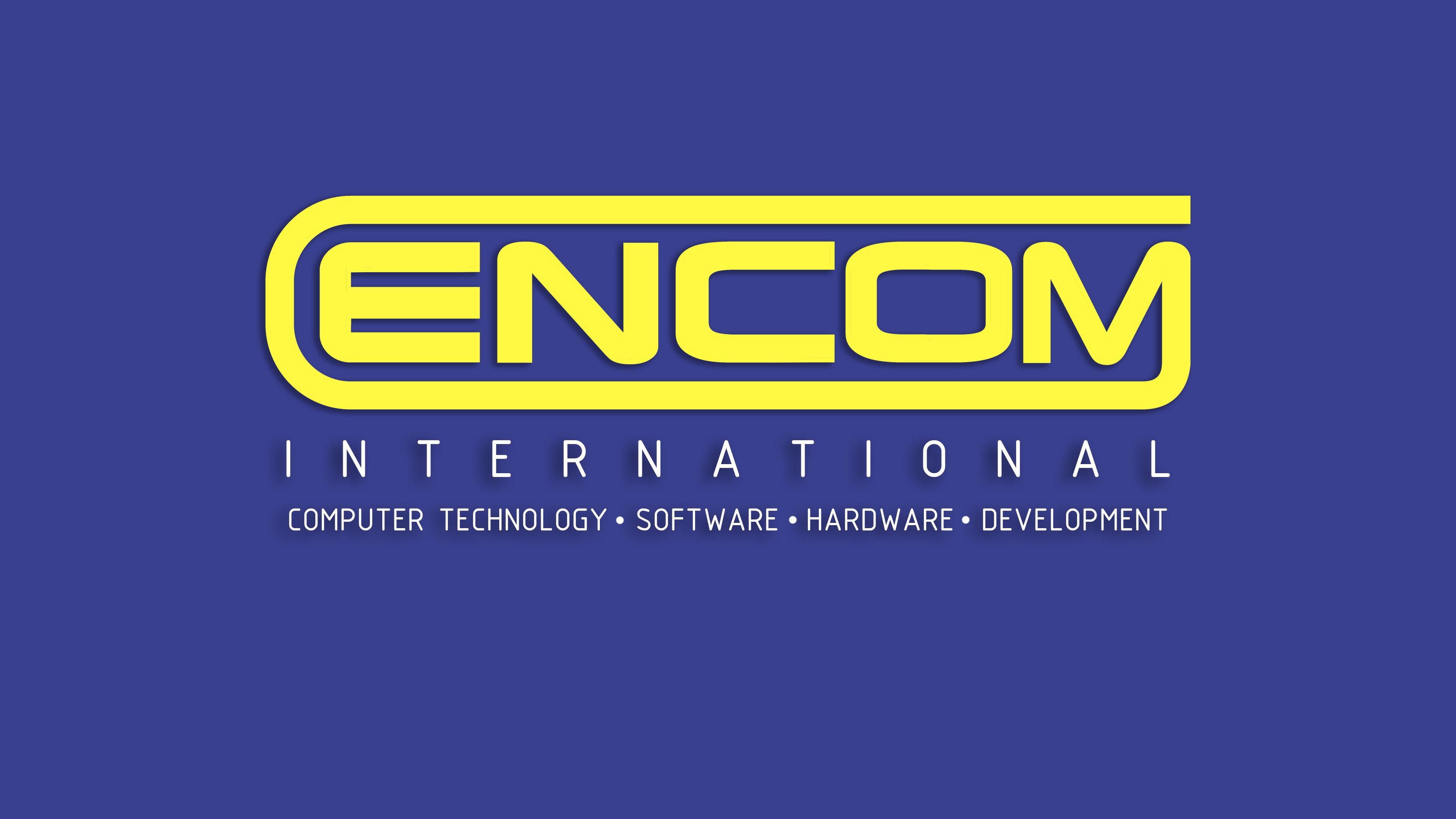 ENCOM INTERNATIONAL COMPUTER TECHNOLOGY SOFTWARE HARDWARE DEVELOPMENT logo HD Wallpaper