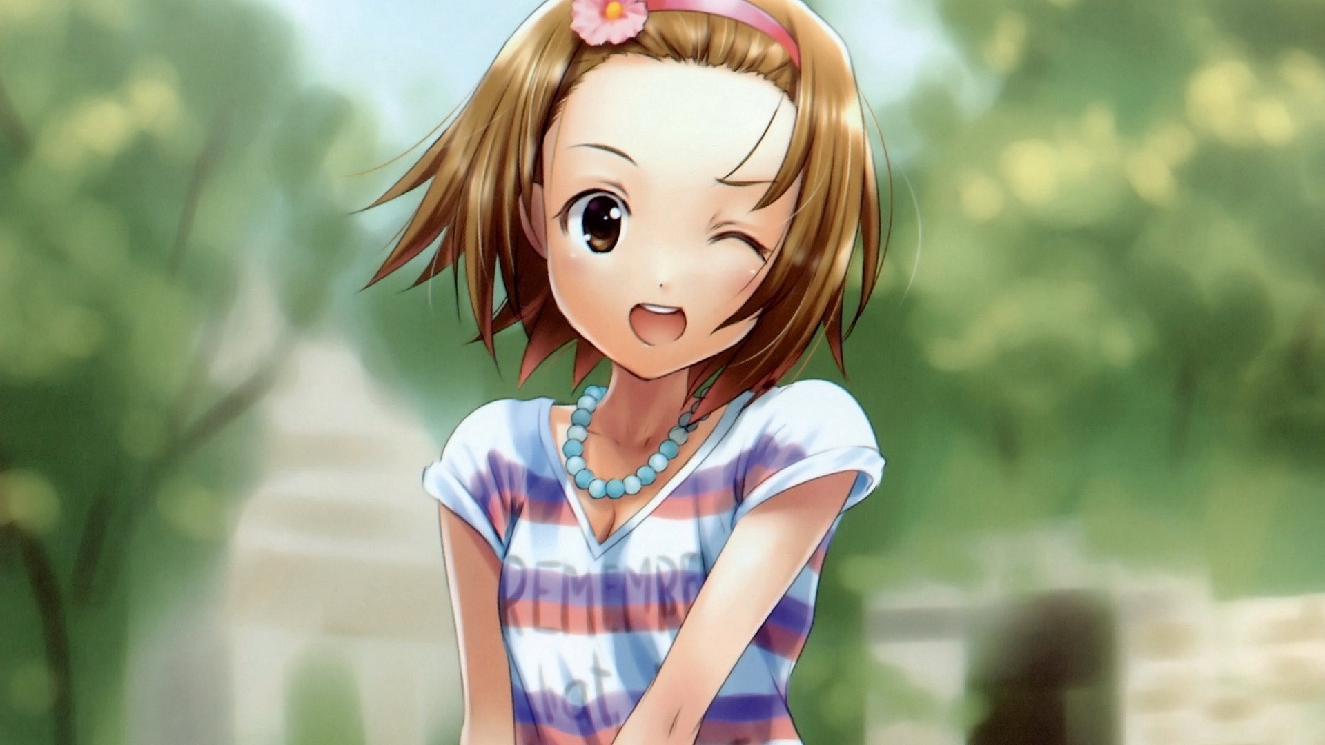 Tainaka Ritsu from K-ON! winking HD Wallpaper
