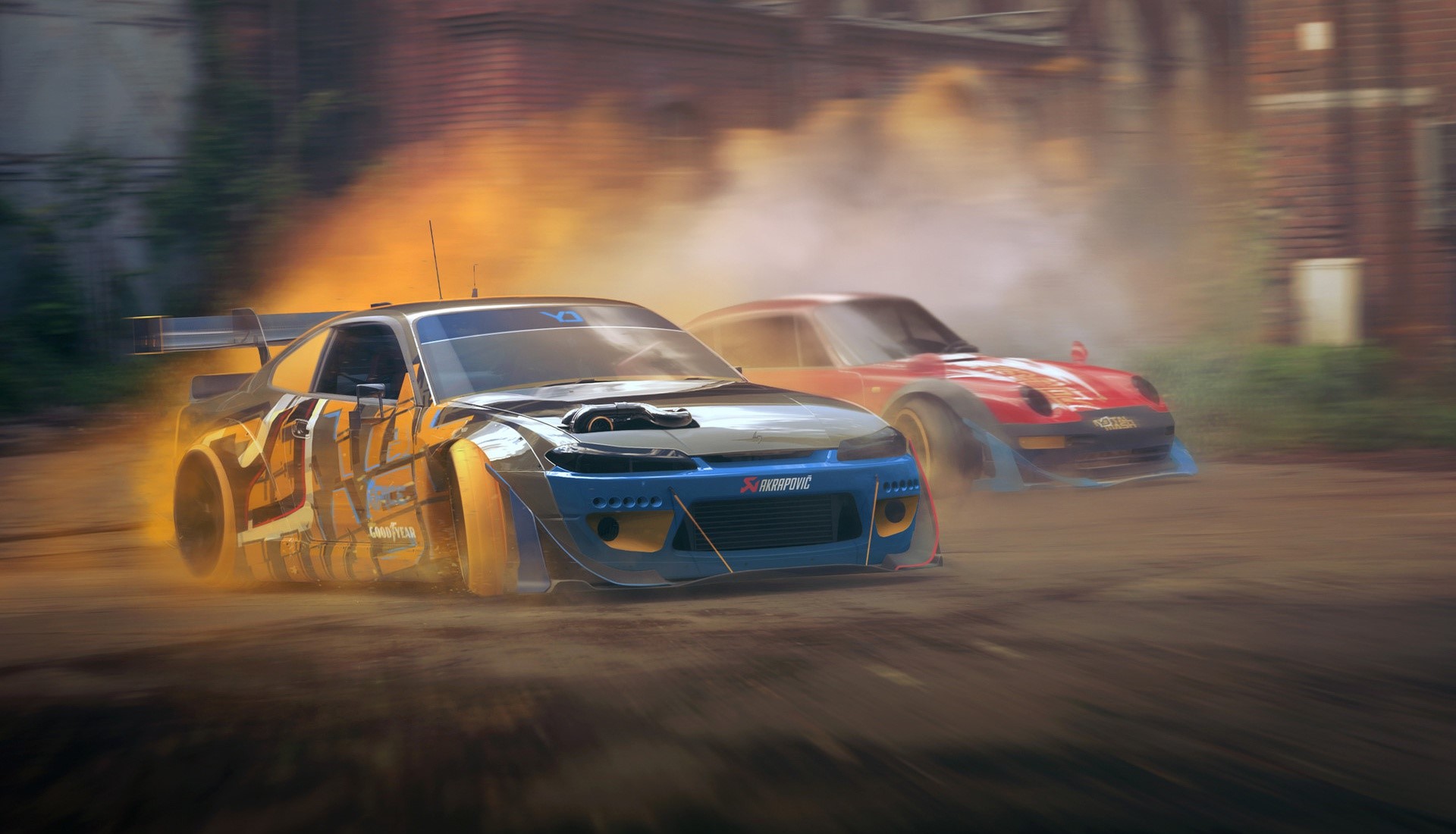Nissan Silvia S15 and Porsche 911 drifting HD Wallpaper