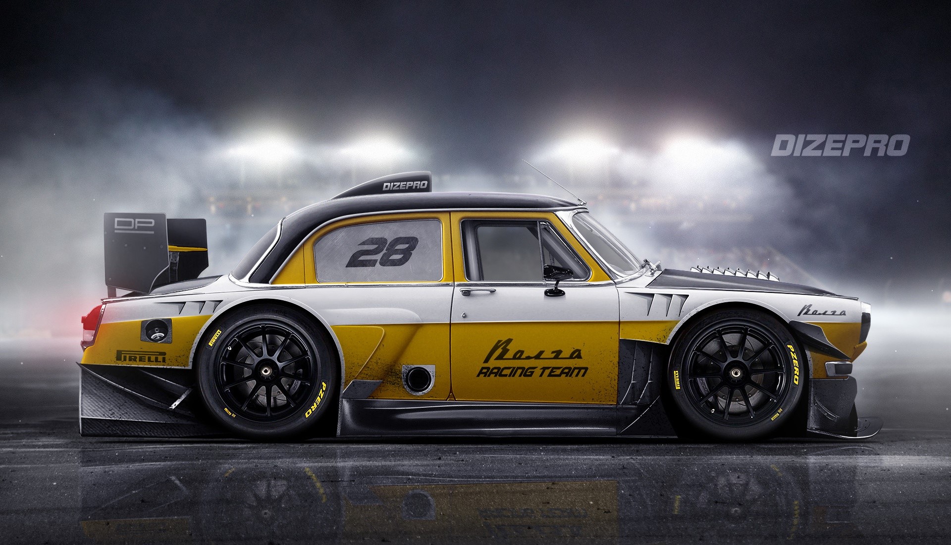Custom GAZ-21 "Volga" racing car by Dizepro HD Wallpaper