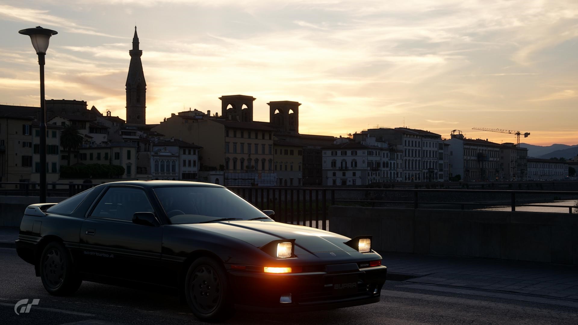 Toyota Supra MK3 in Florence at sunset HD Wallpaper