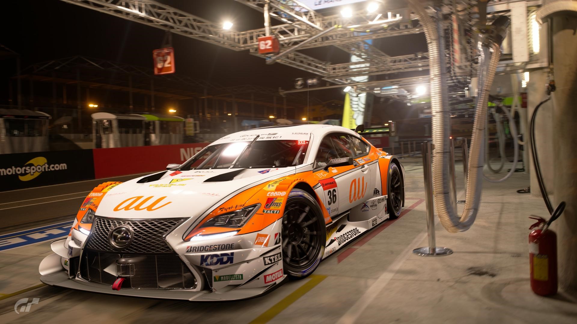 Lexus RC F GT3 "AU" racing car in pit lane HD Wallpaper