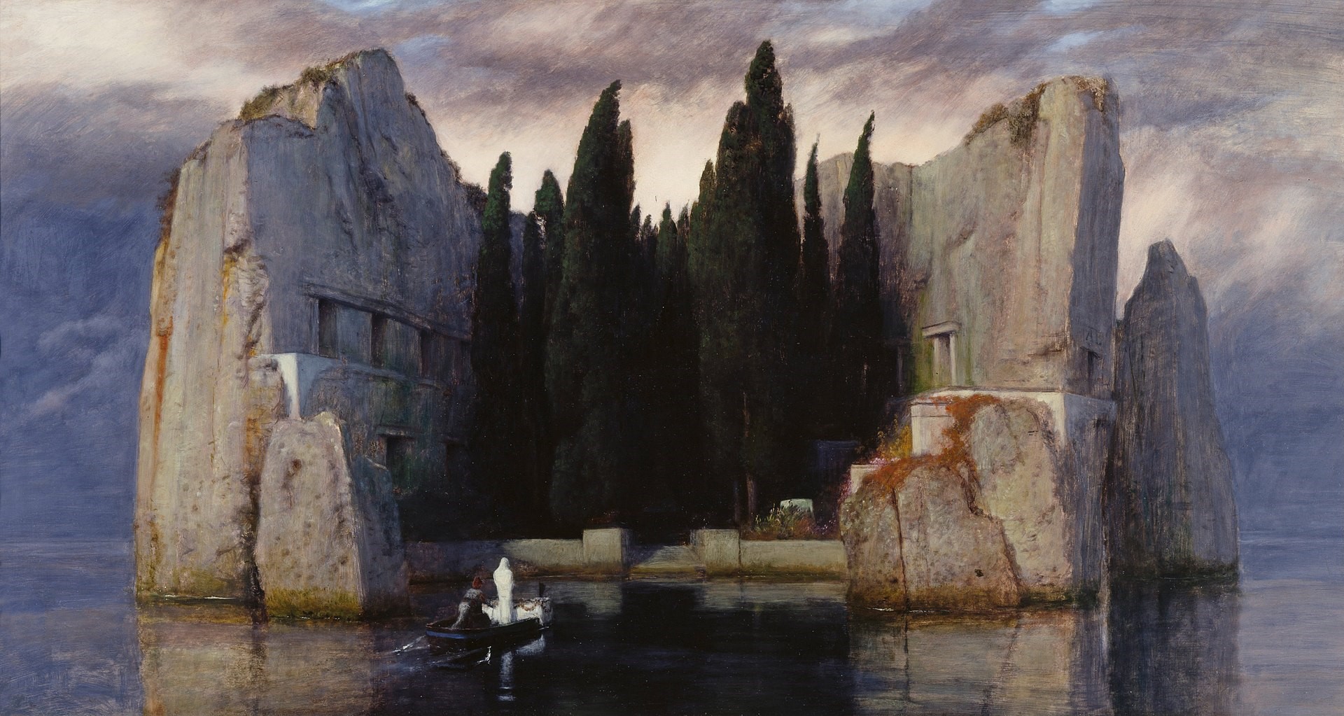 Isle of the Dead by Arnold Böcklin HD Wallpaper