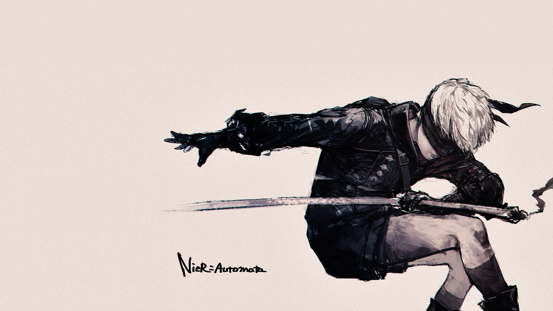 9S from Nier: Automata with a sword HD Wallpaper