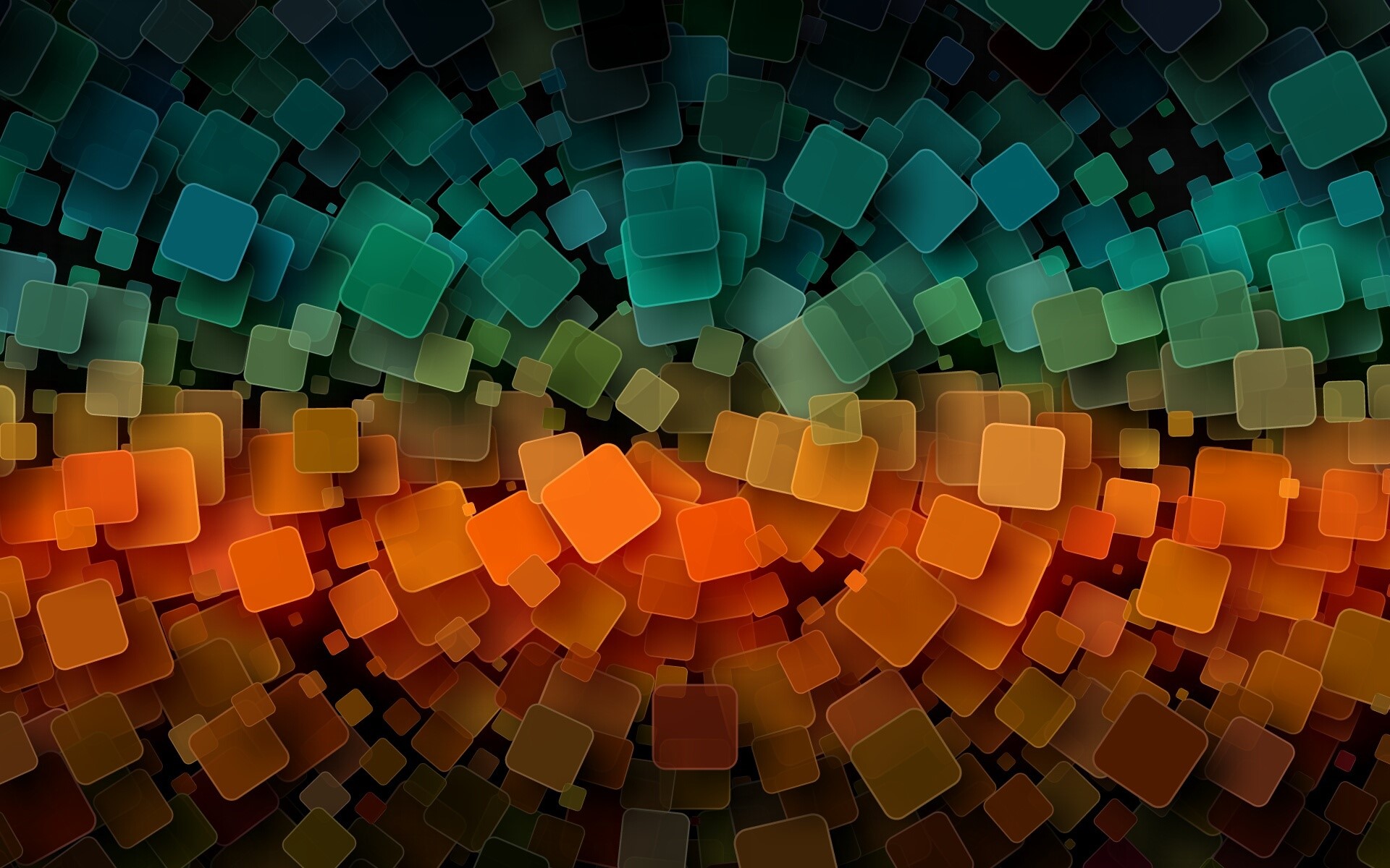 Abstract digital art with gradient squares HD Wallpaper