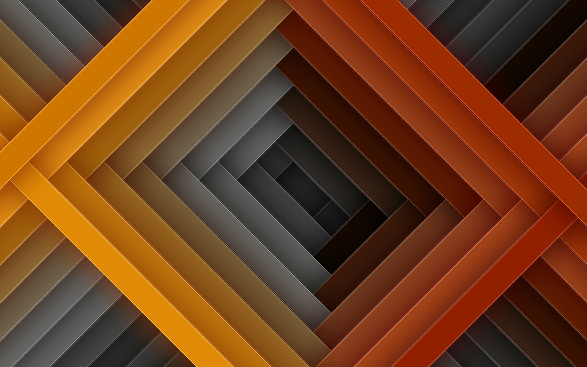 Abstract geometric pattern with orange and red gradient HD Wallpaper