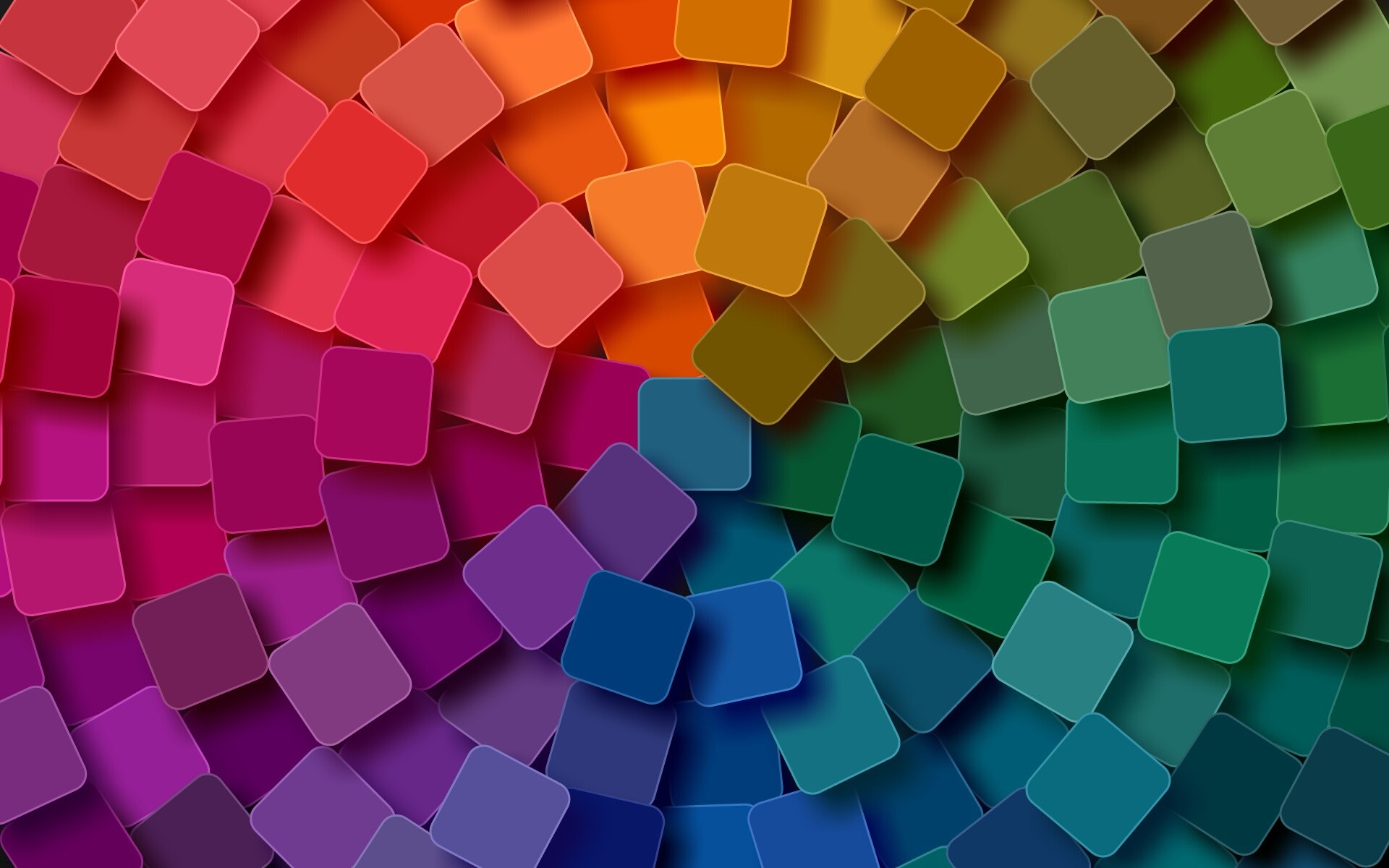 Abstract colorful squares in a gradient pattern HD Wallpaper