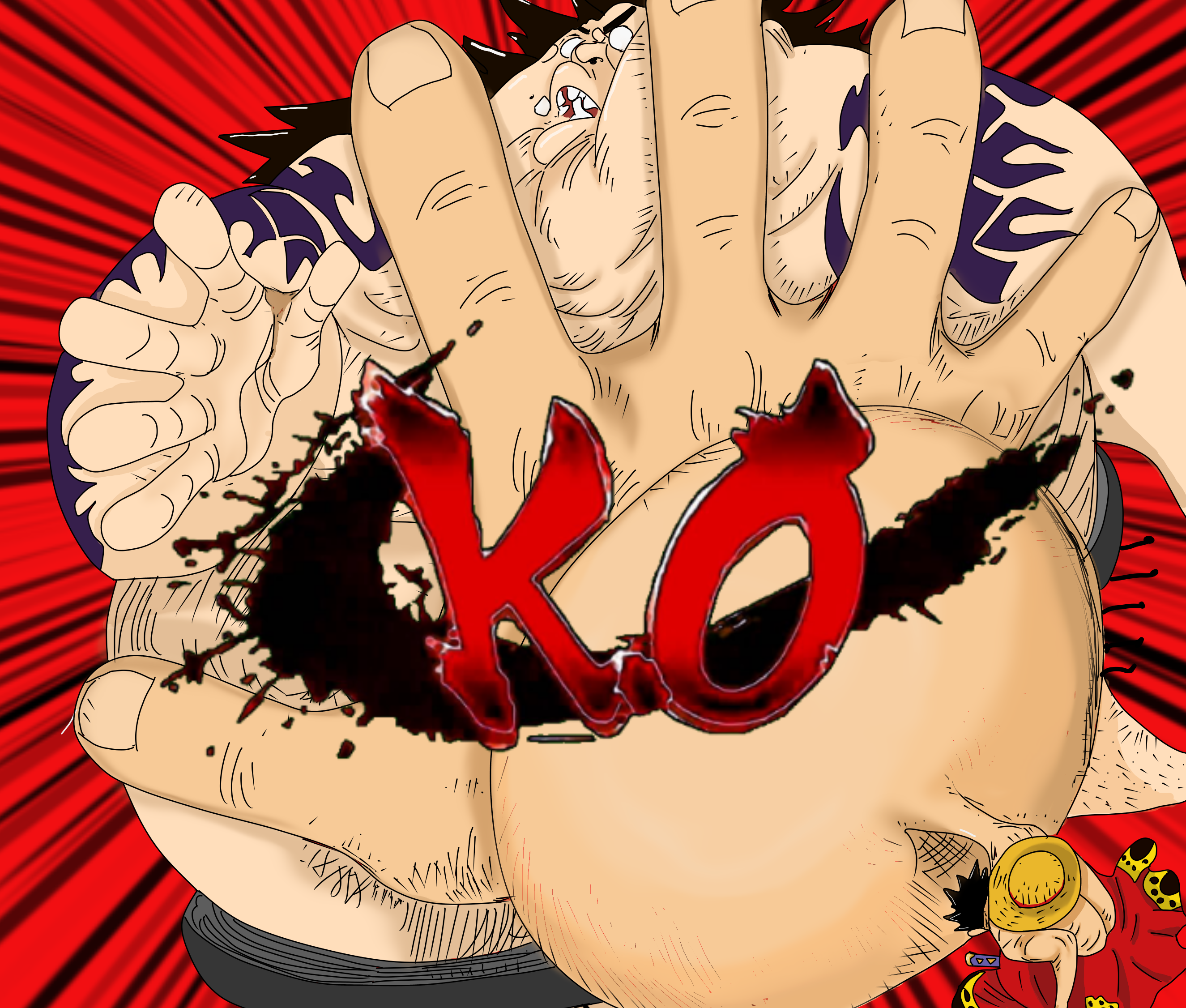 Monkey D. Luffy from One Piece vs Urashima HD Wallpaper
