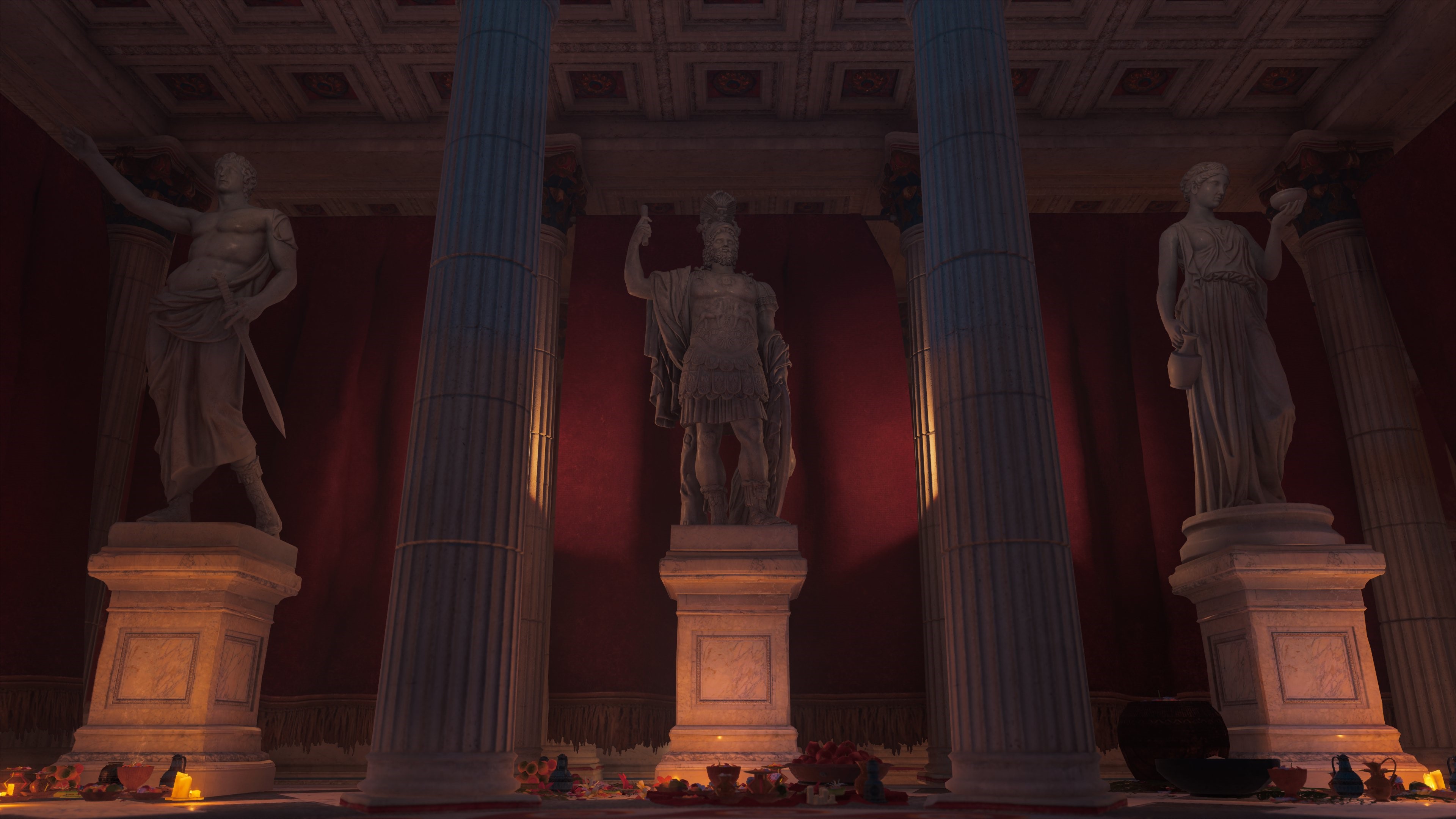 Statues in a temple in Assassin's Creed: Origins HD Wallpaper