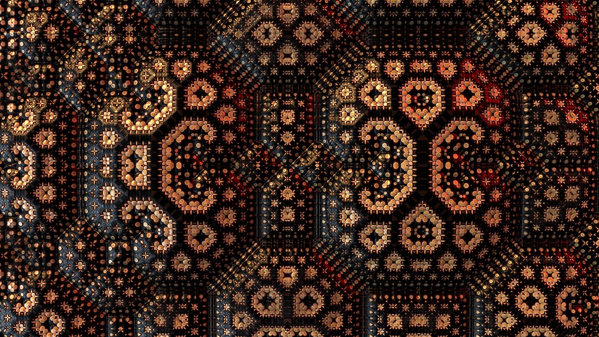 Abstract fractal pattern with geometric shapes HD Wallpaper