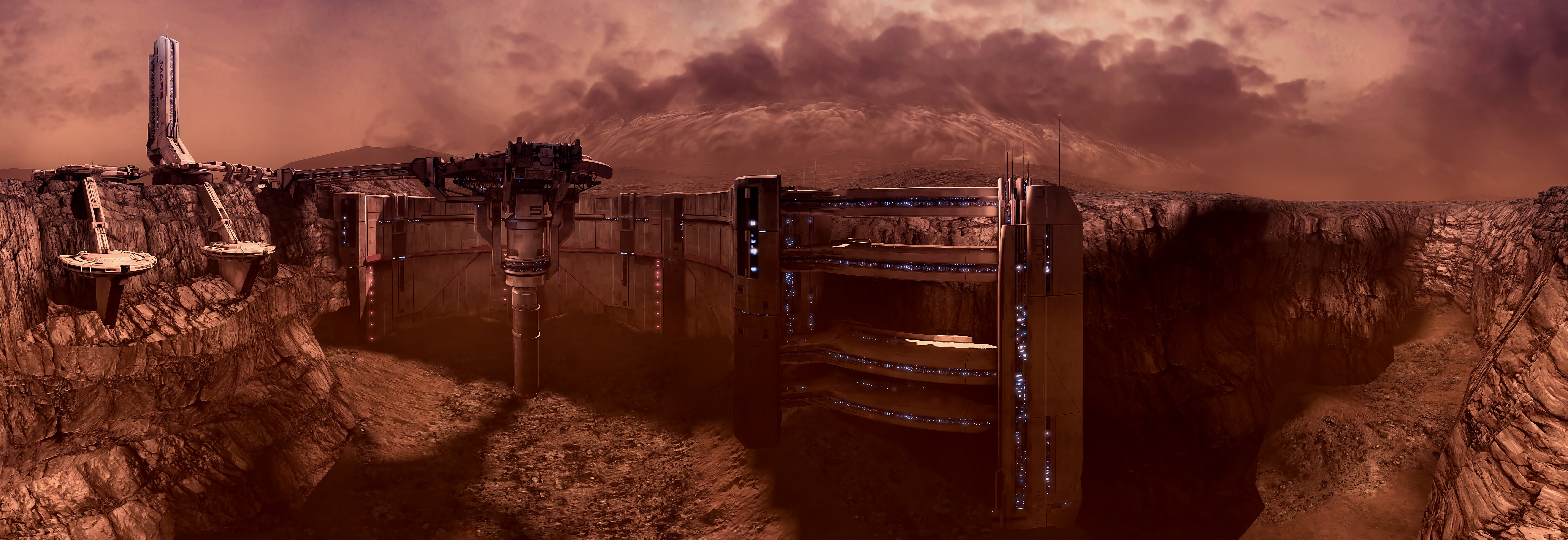 4K Science Fiction Mass Effect Planet Landscape HD Wallpaper
