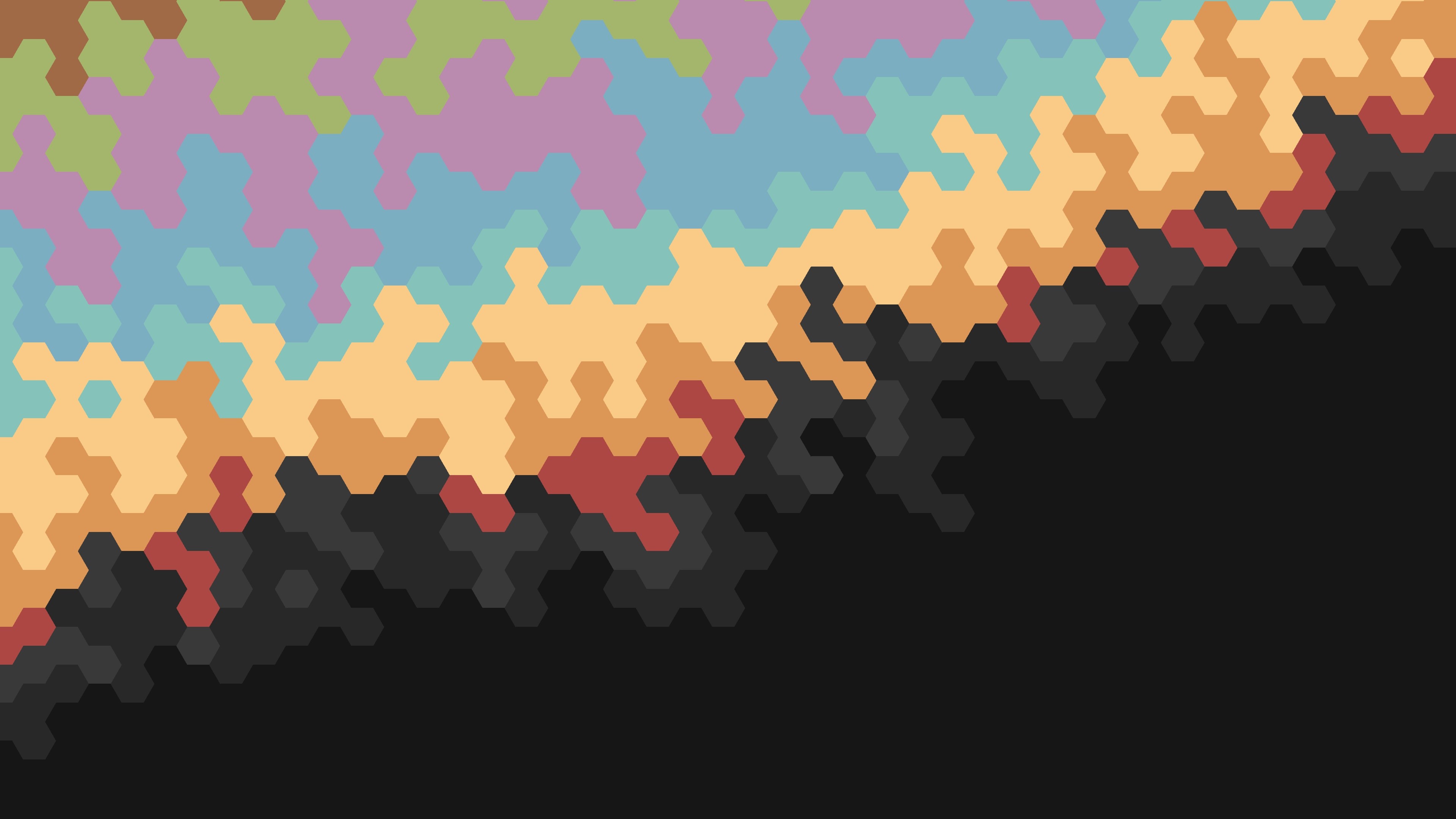 Colorful abstract hexagon texture 4K HD Wallpaper