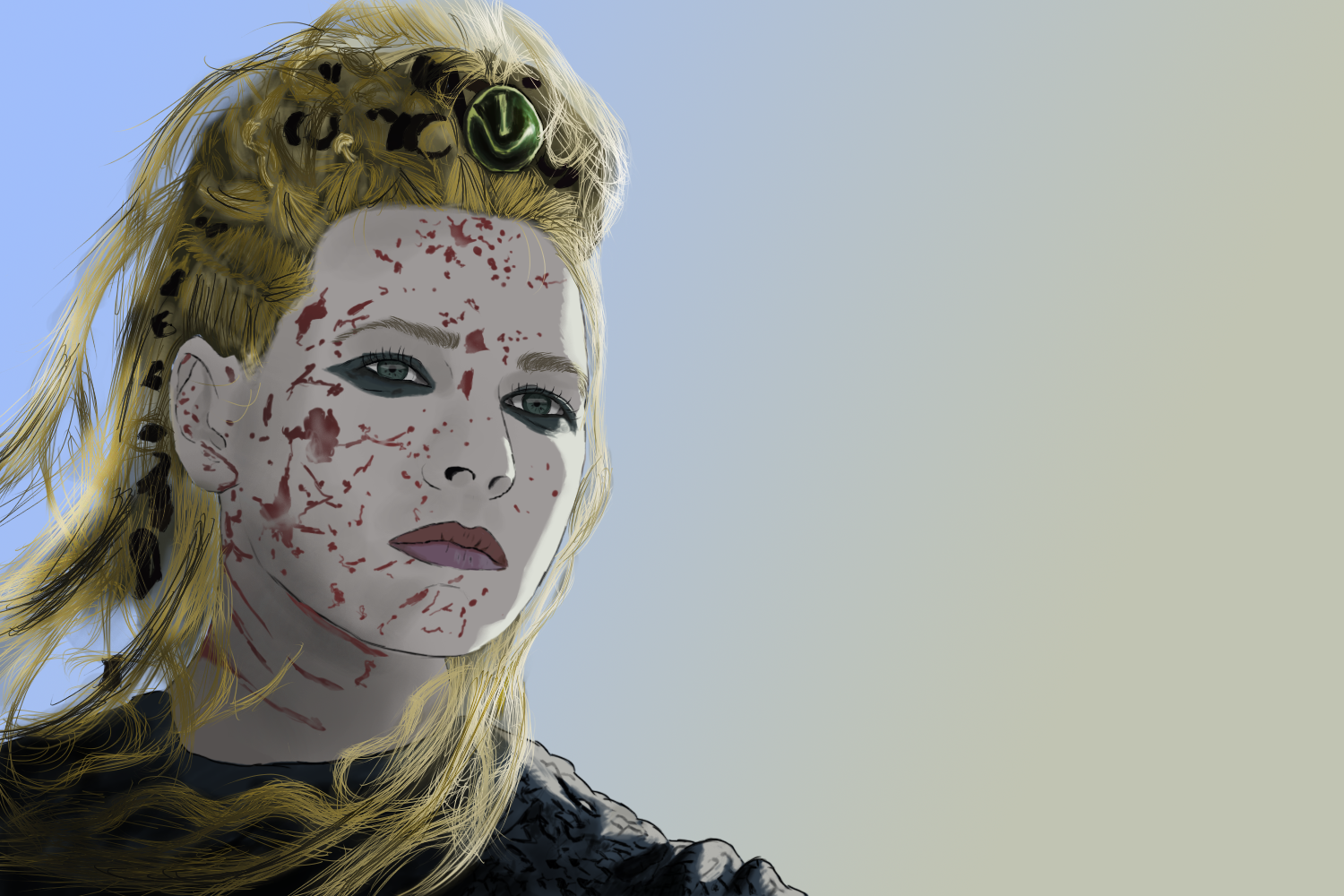 Lagertha from Vikings, drawing HD Wallpaper