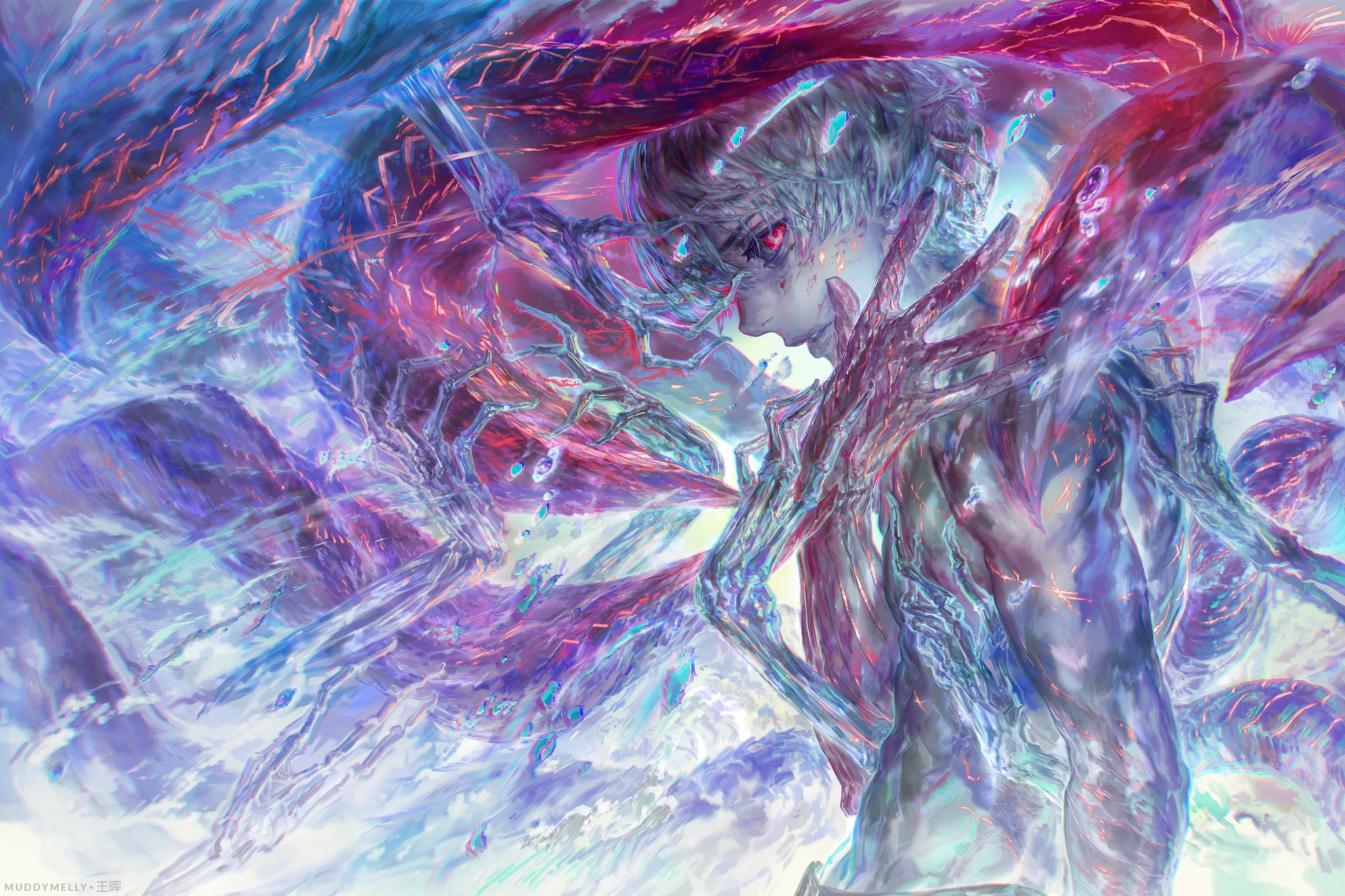 Kaneki Ken in Tokyo Ghoul:re Digital Artwork HD Wallpaper