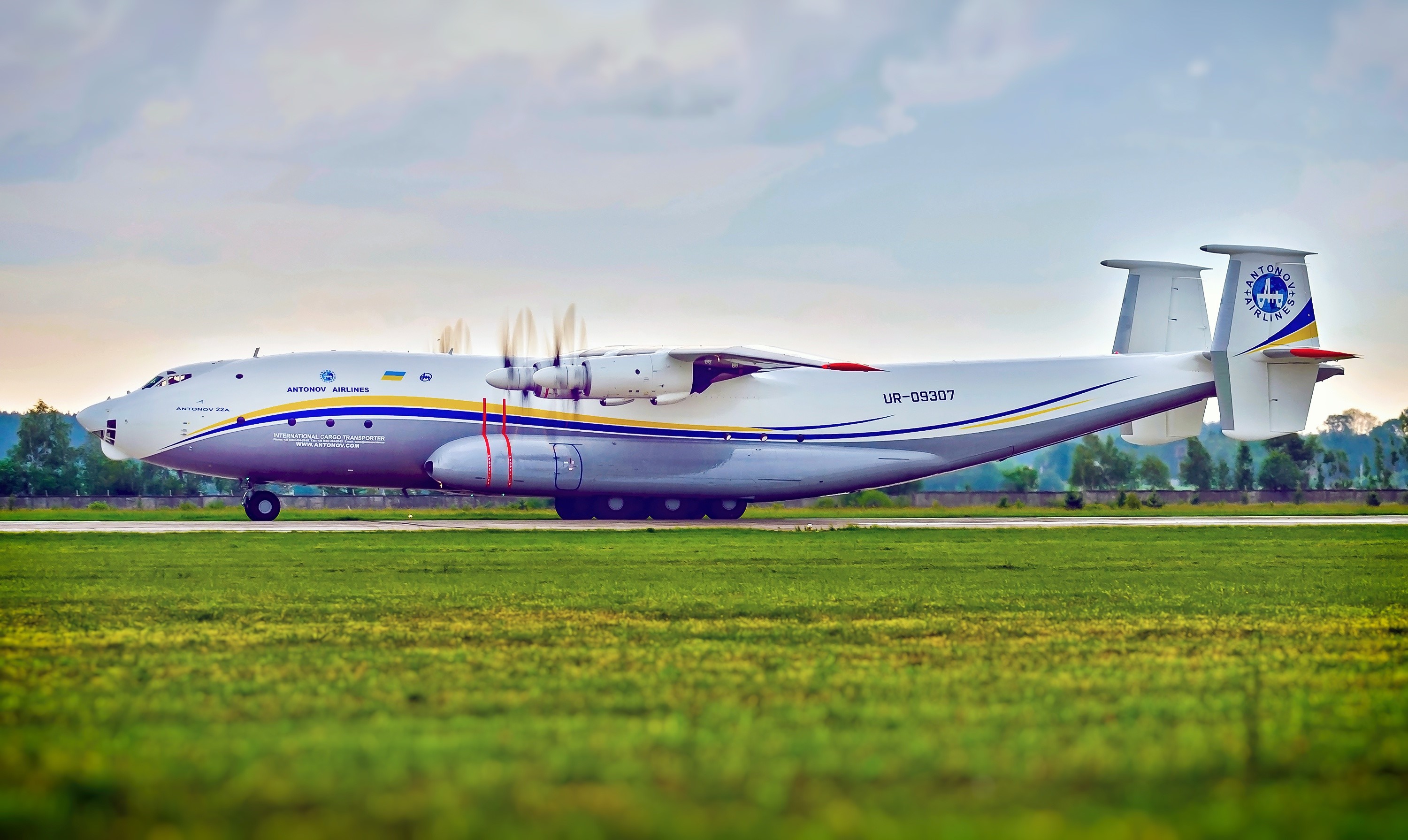 Antonov Airlines UR-09307 cargo aircraft on tarmac HD Wallpaper