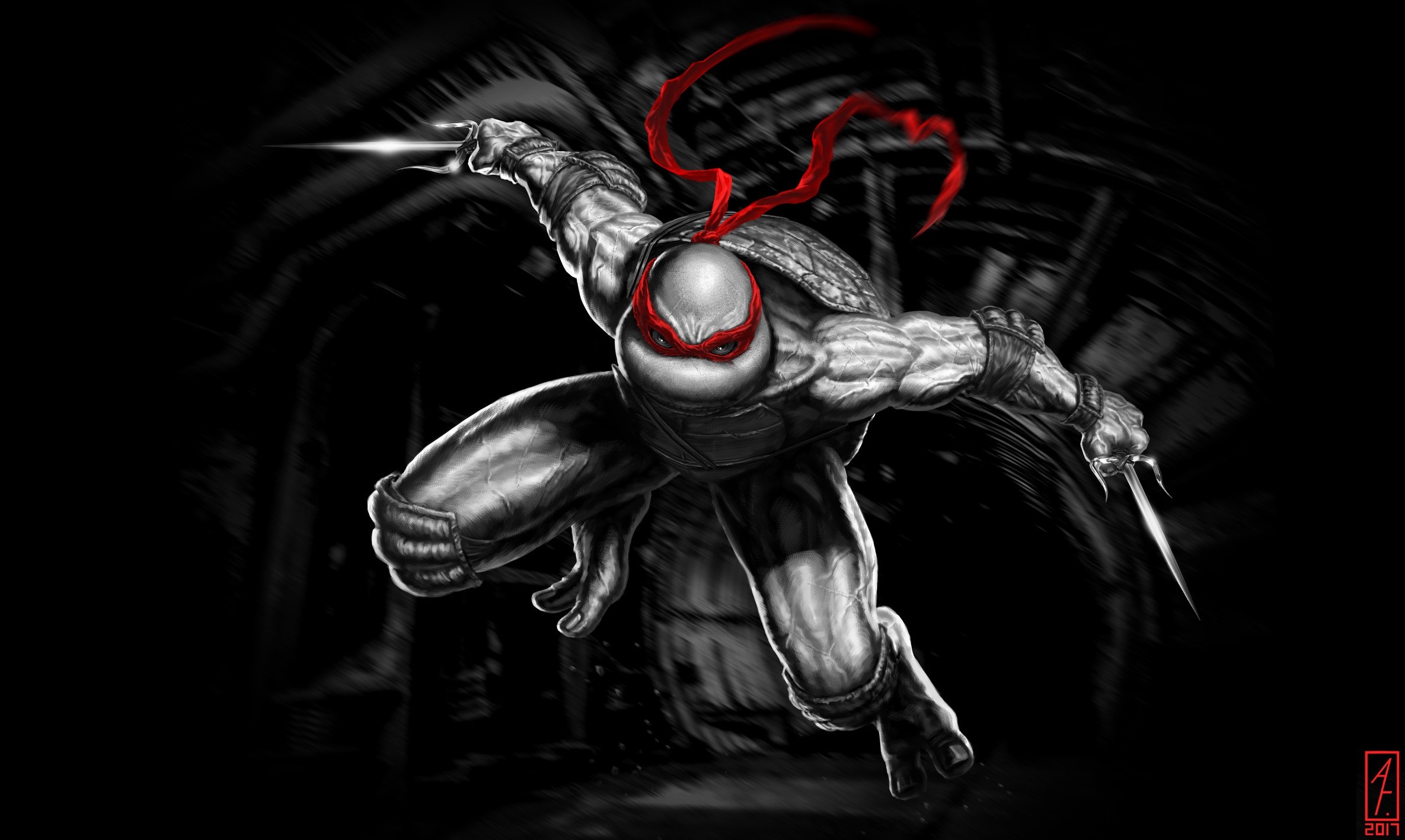 Raphael from Teenage Mutant Ninja Turtles artwork HD Wallpaper